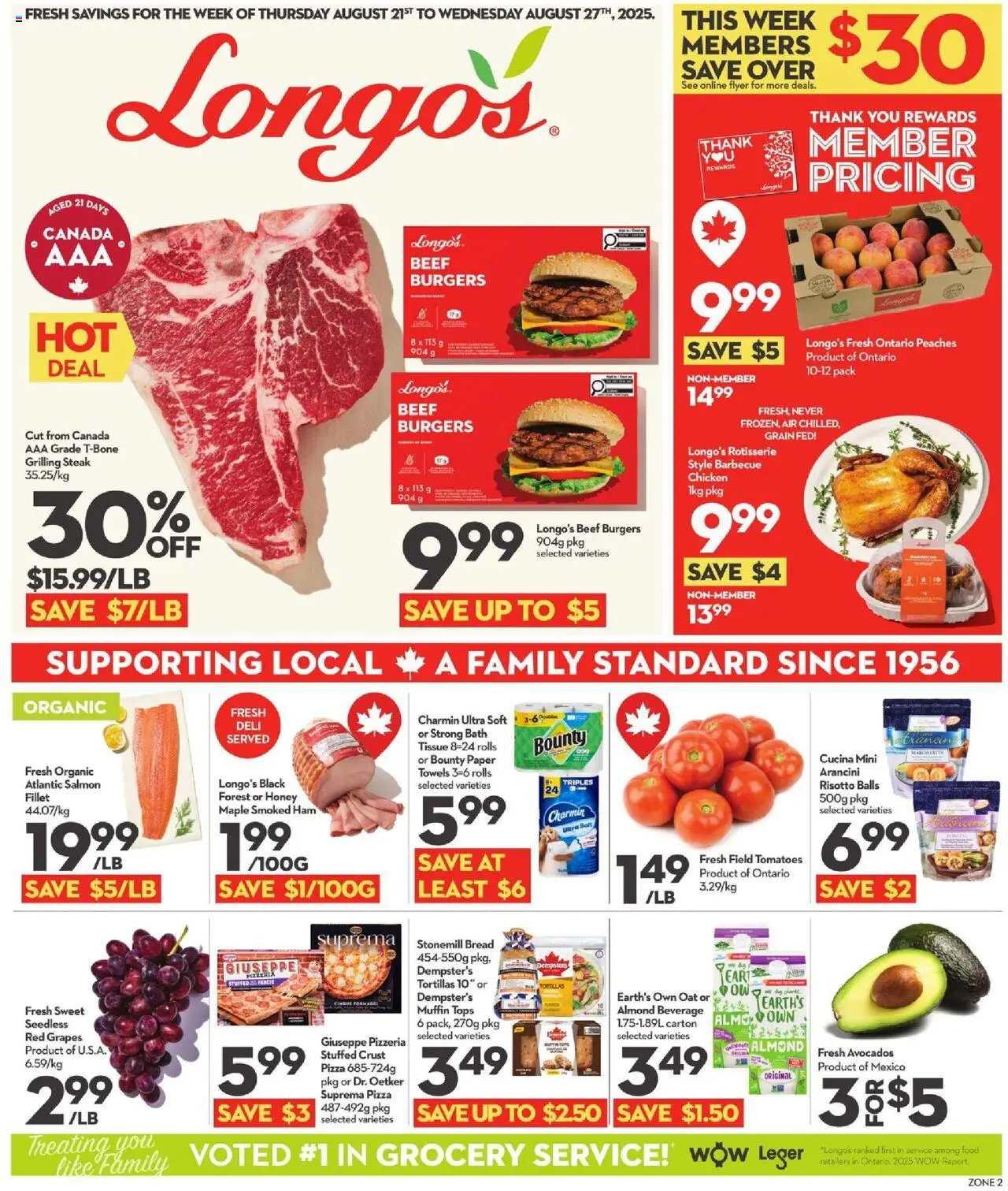 Longo's weekly flyer / circulaire - page 1- valid from Aug 21, 2025