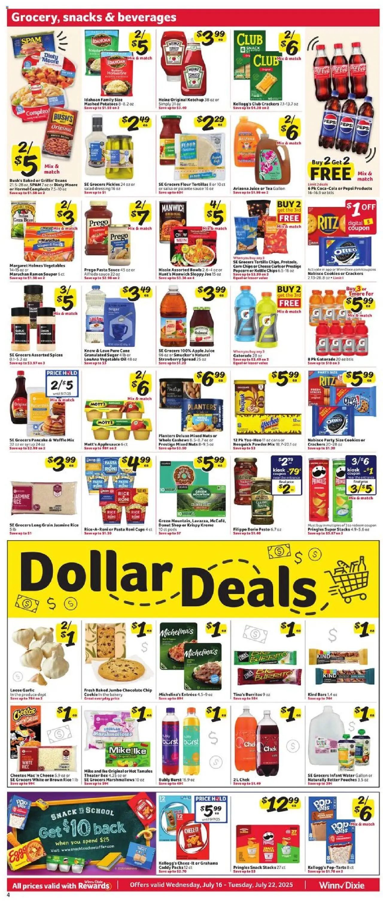 Winn Dixie Weekly Ad - page 5- valid from 07/16/2025