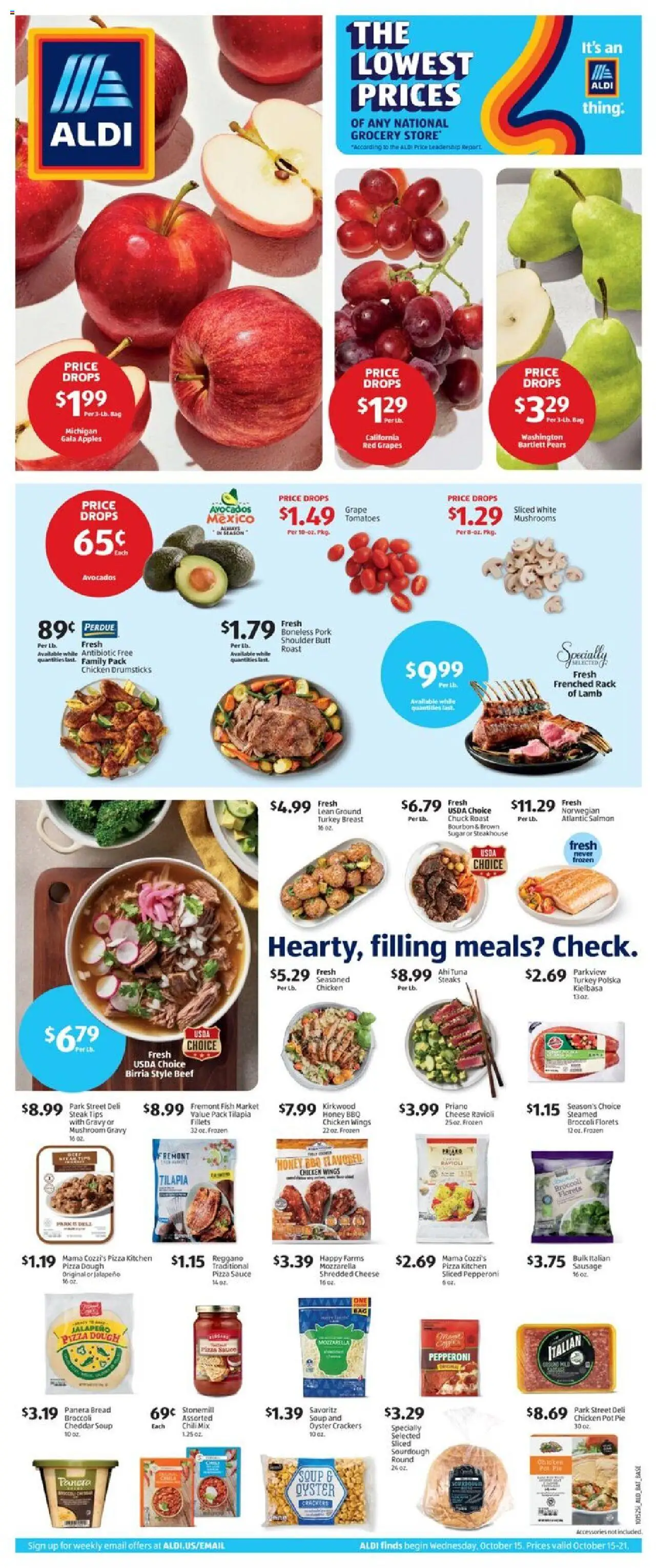 Aldi Weekly Ad - page 1- valid from 10/15/2025