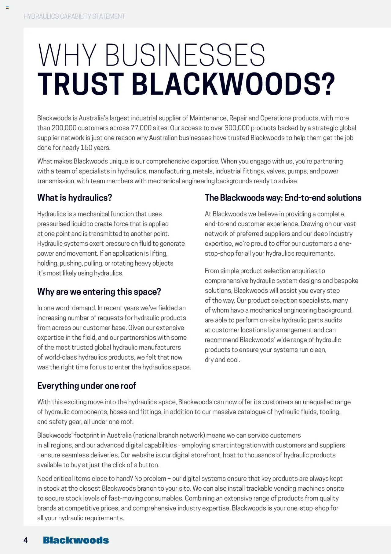Black Woods Mechanical and Hydraulics Statement - page 4- valid from 03/07/2023
