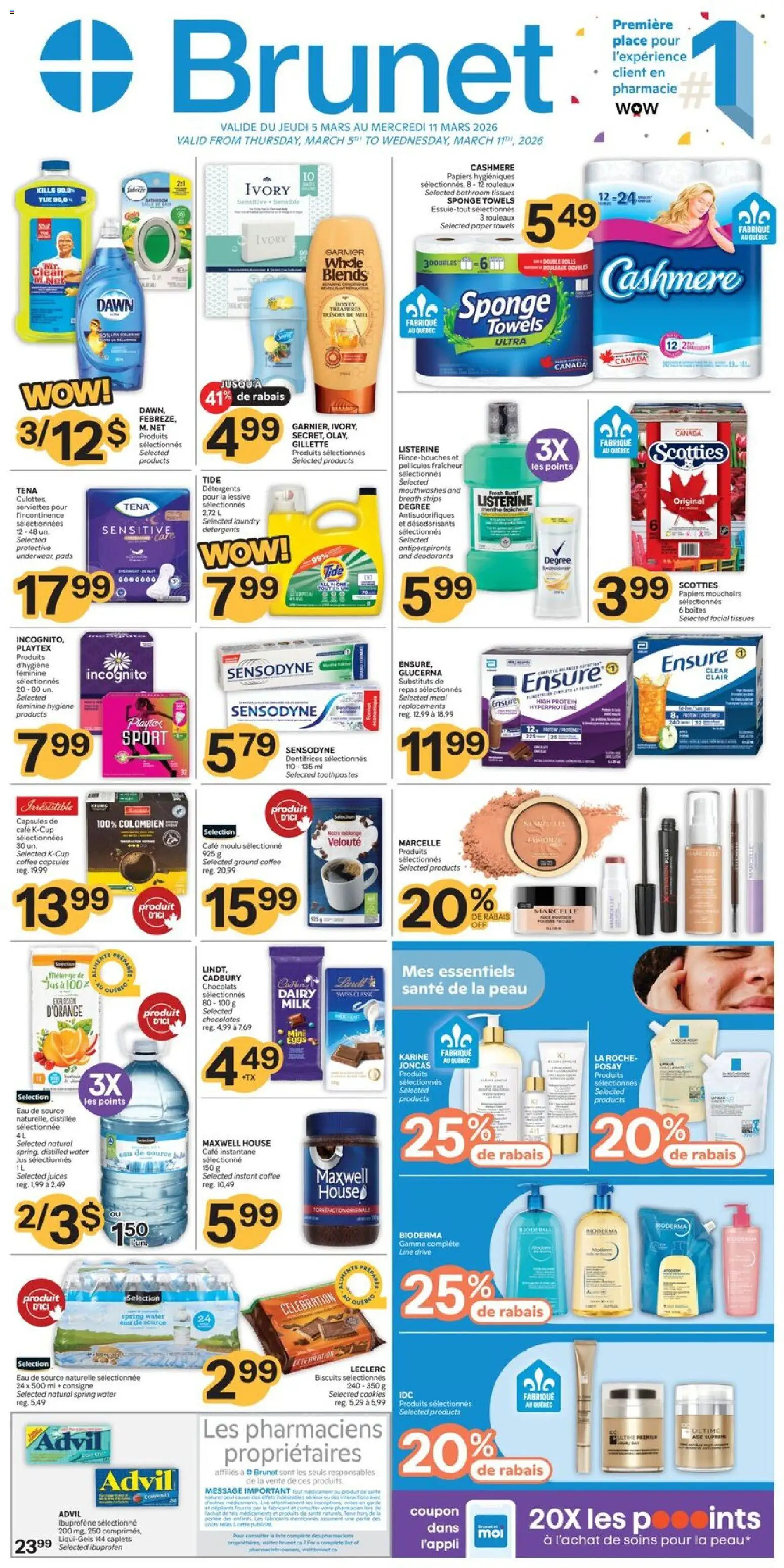 Brunet weekly flyer / circulaire - page 1- valid from Mar 5, 2026