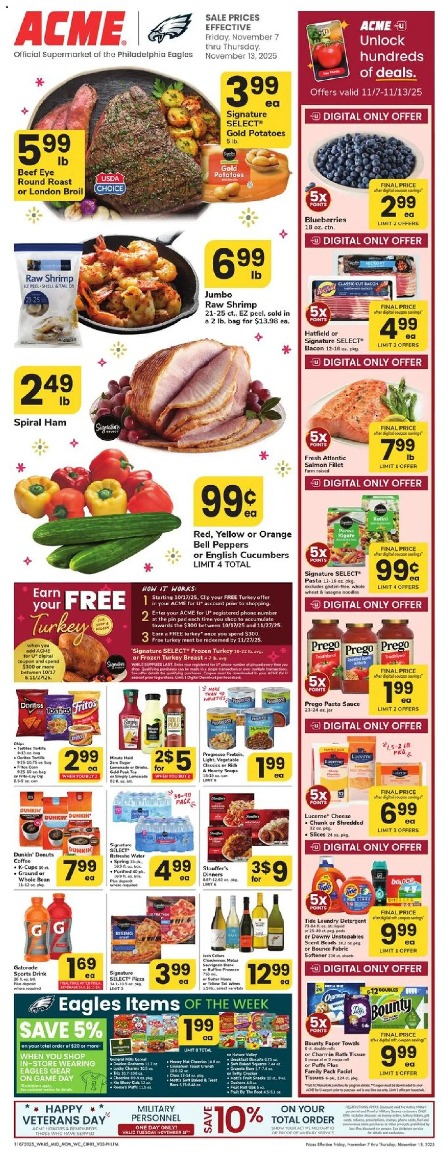 Acme Weekly Ad - page 1- valid from 11/07/2025
