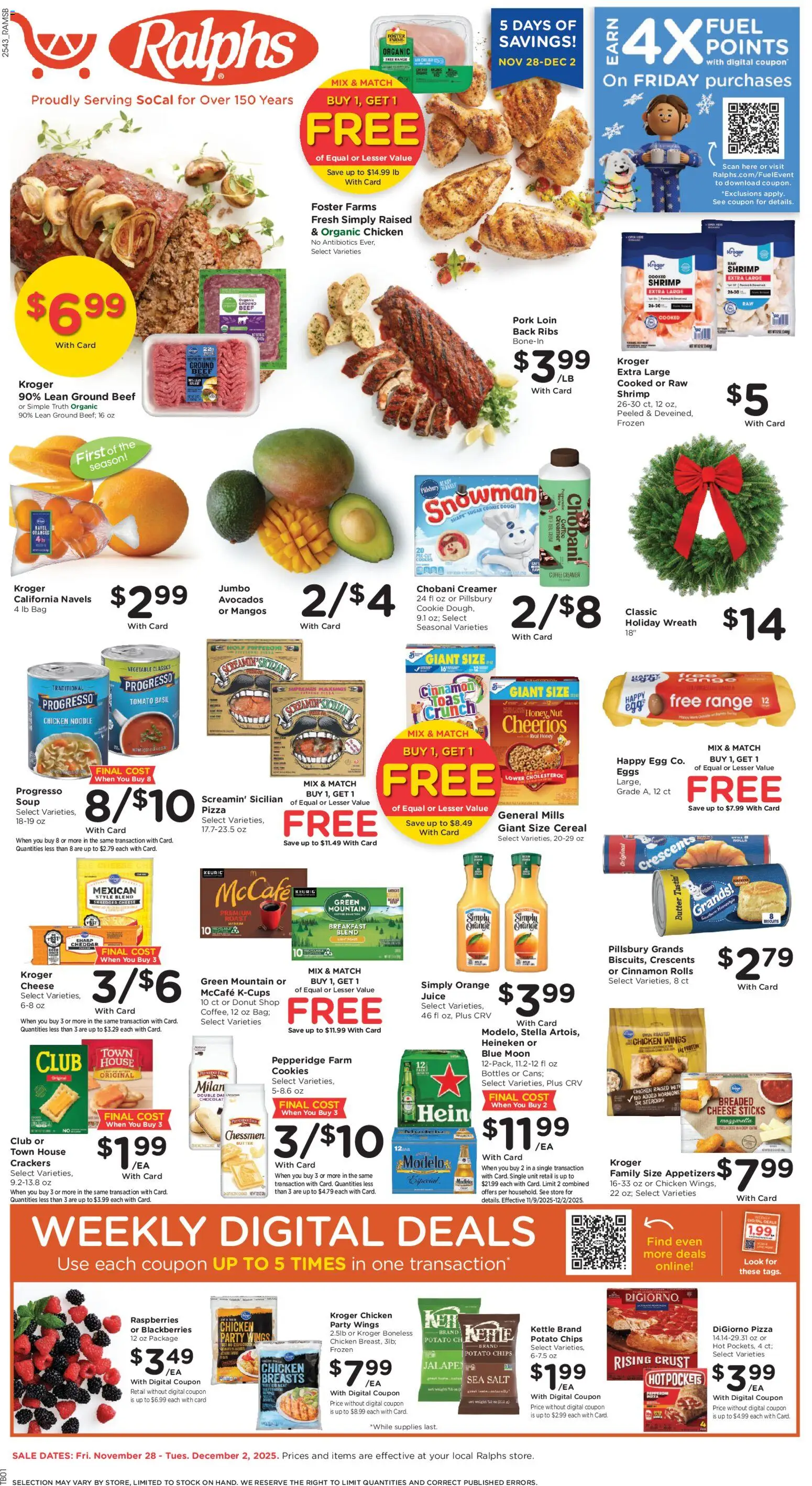 Ralphs Weekly Ad - page 1- valid from 11/28/2025