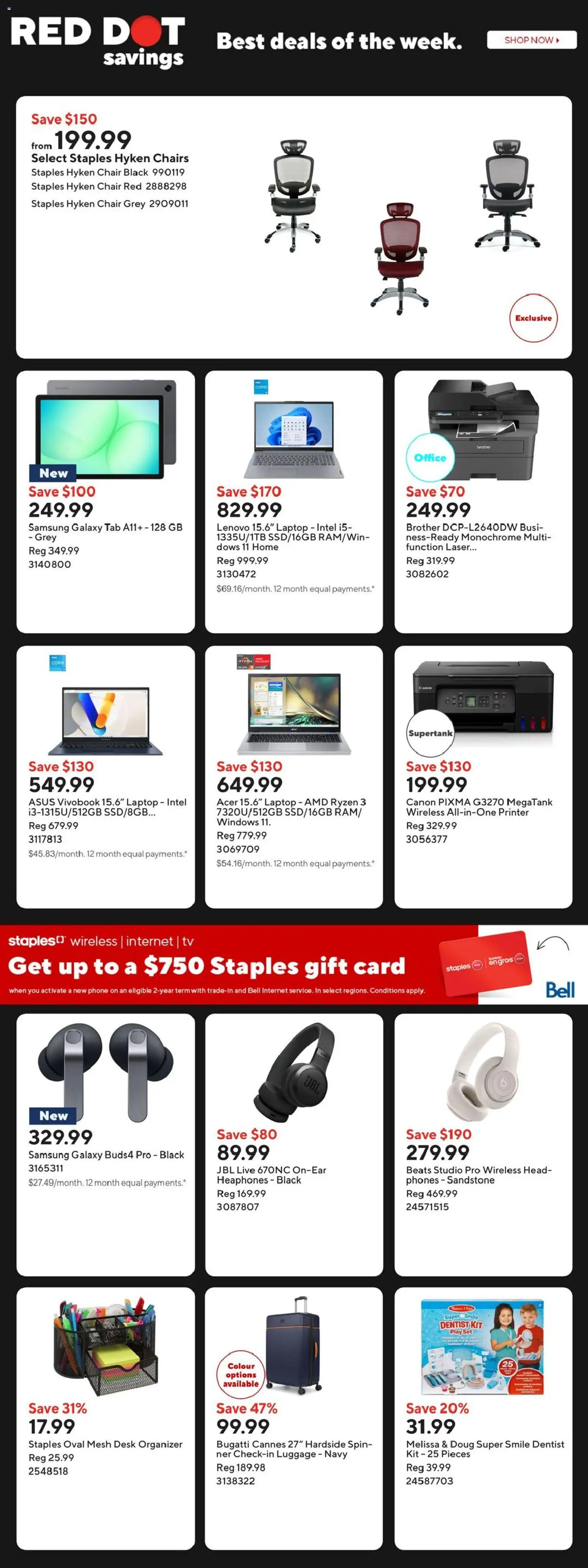 Staples weekly flyer / circulaire - page 2- valid from Apr 10, 2026