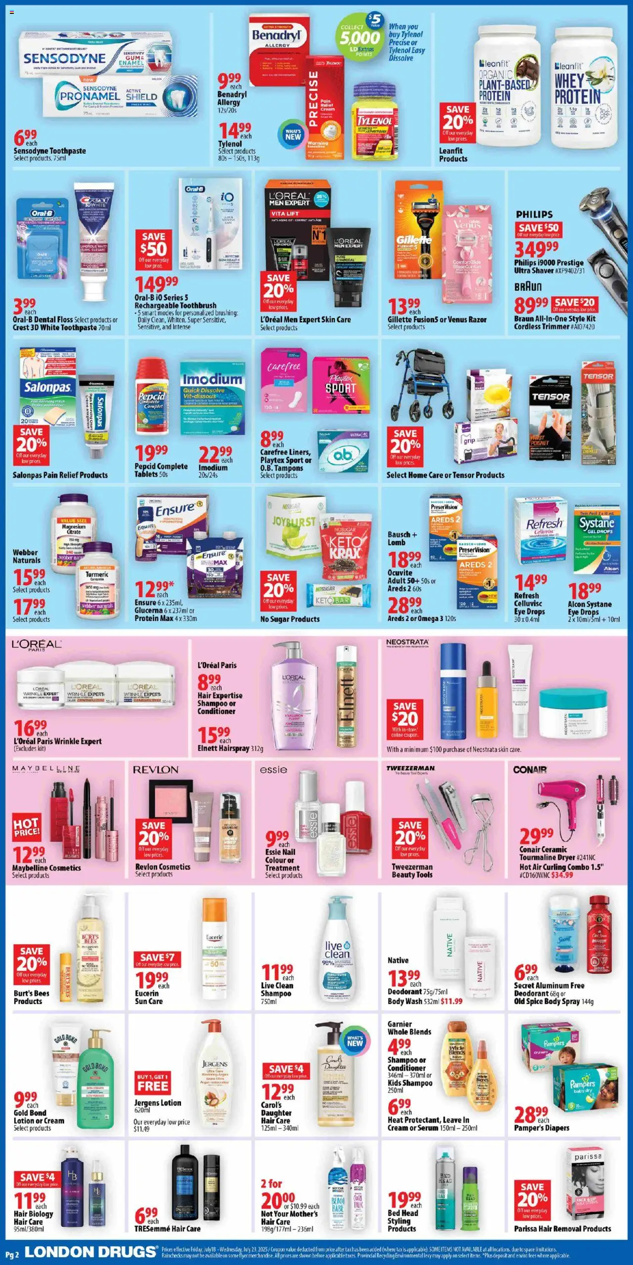 London Drugs weekly flyer / circulaire - page 2- valid from Jul 18, 2025