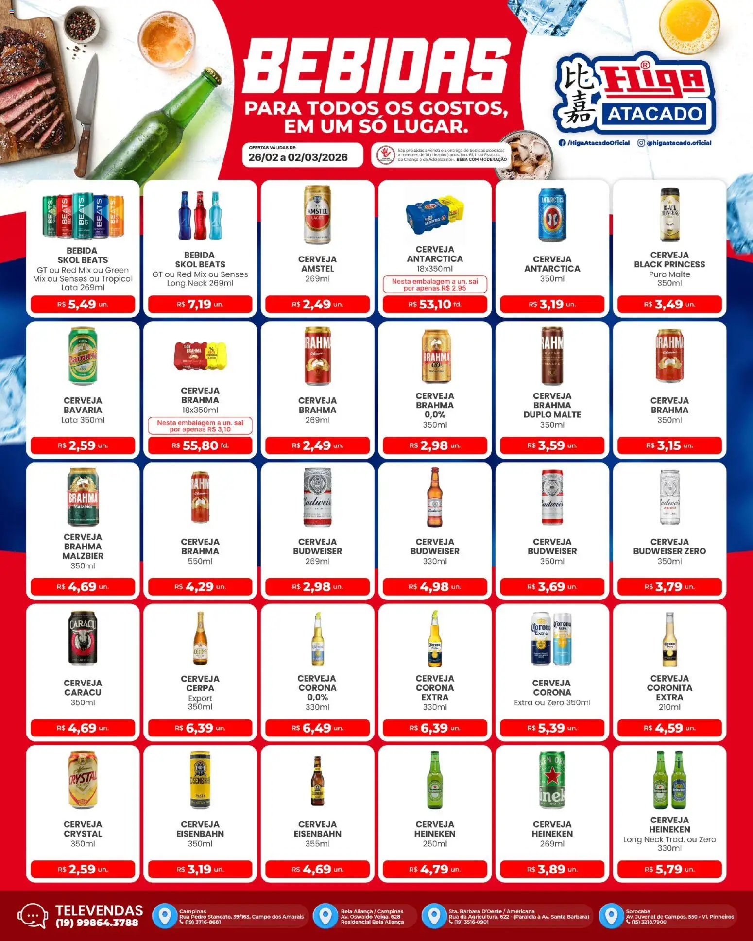 Higa Atacado - Ofertas Festival de Bebidas - página 1- válido a partir de 26/02/2026
