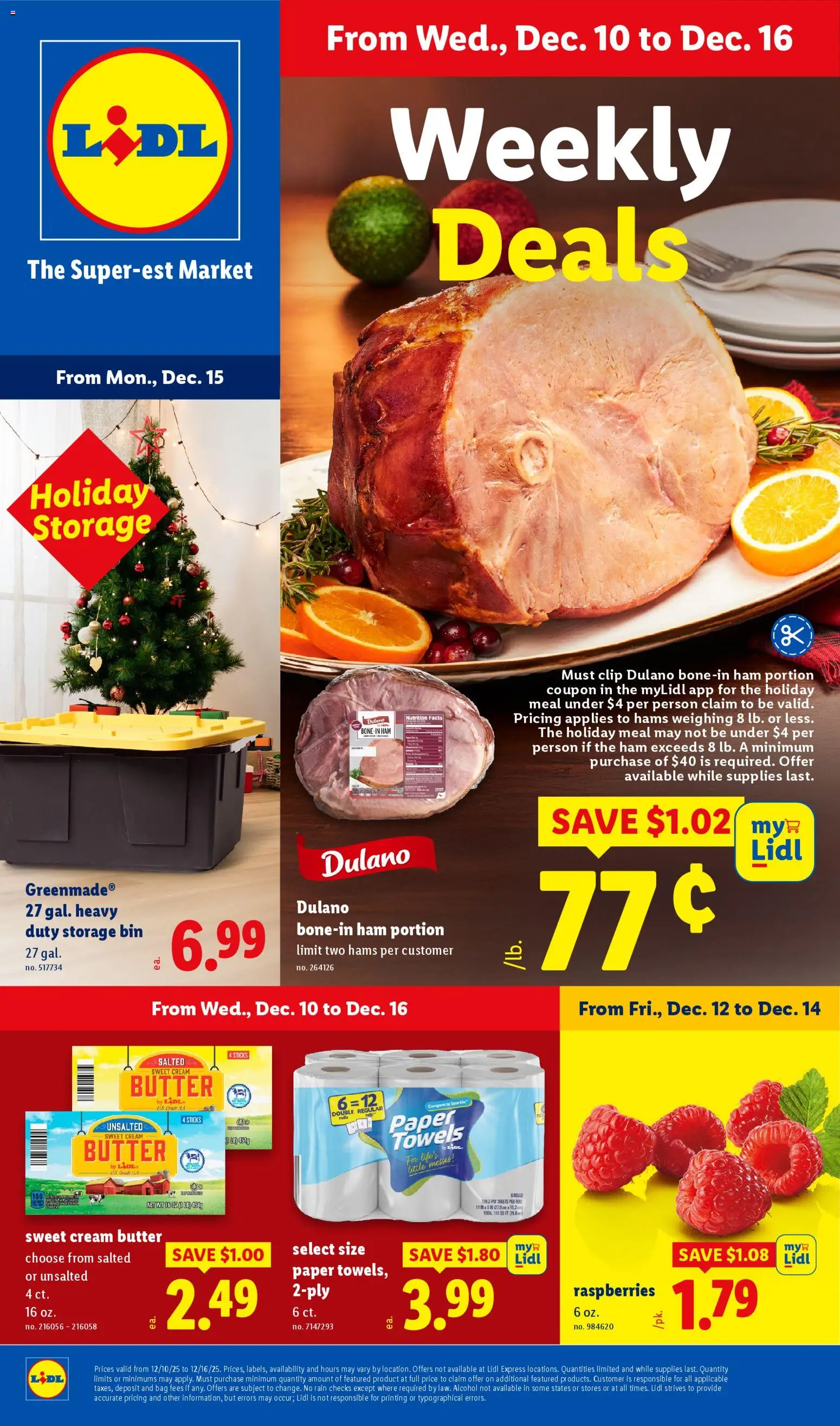 Lidl Weekly Ad - page 1- valid from 12/10/2025