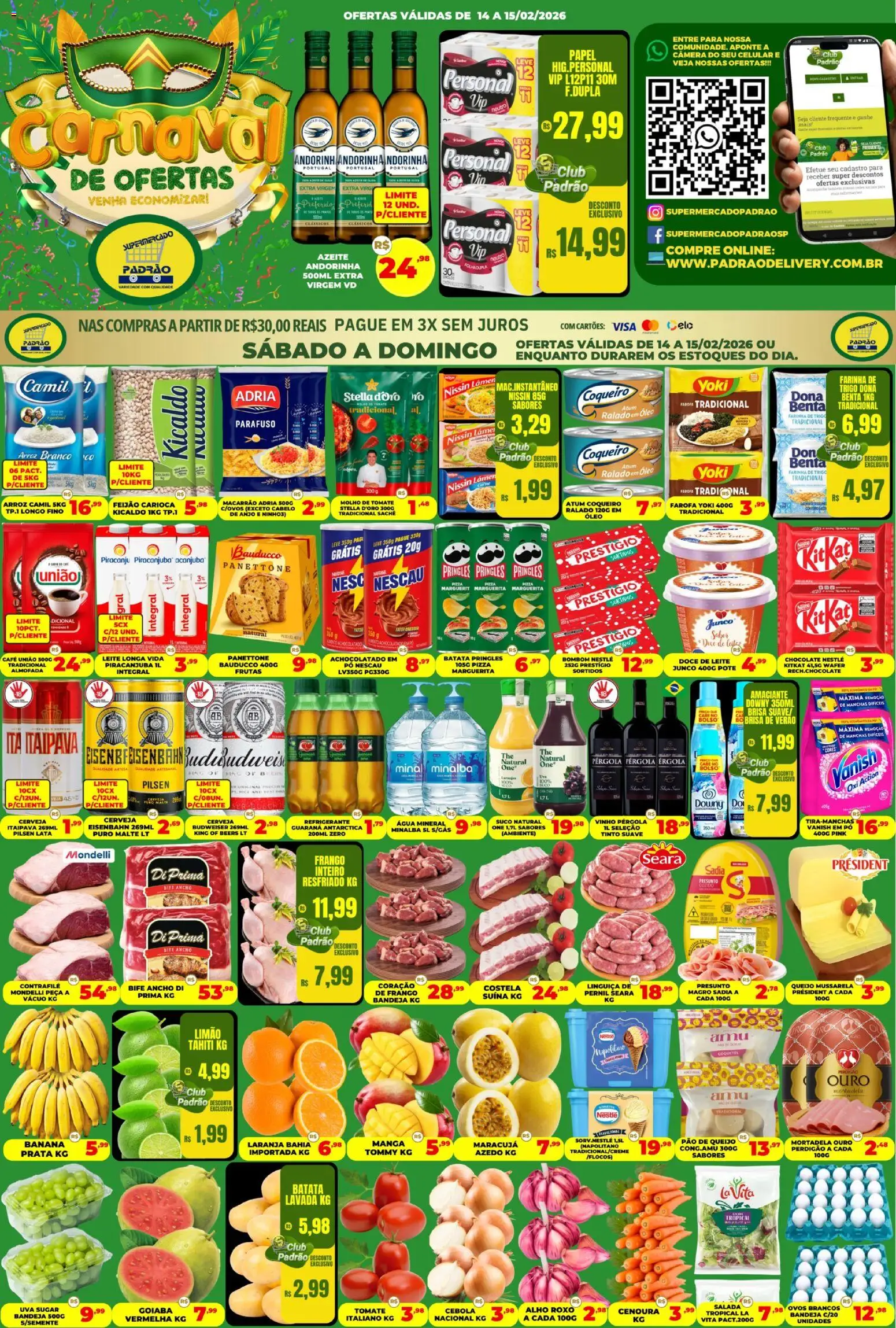 Supermercado Padrão - Ofertas da semana - página 1- válido a partir de 14/02/2026
