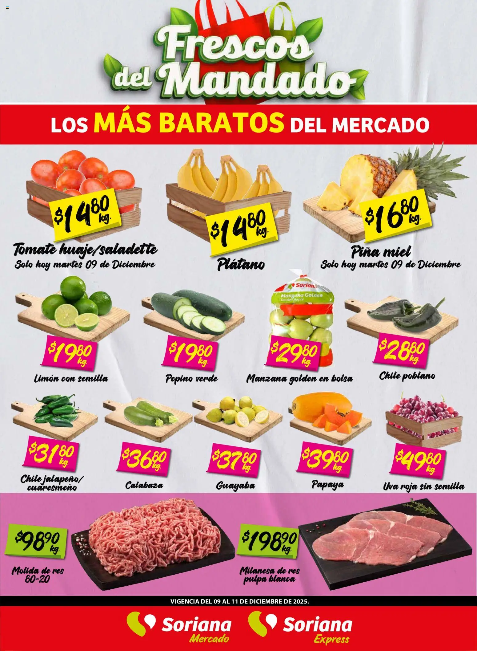 Soriana - Frescos del Mandado Mercado: Saltillo y Torreón - página 1- válido desde 09/12/2025