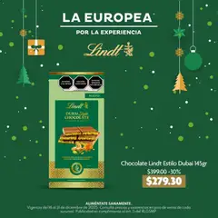 La Europea catálogo Lindt Dubai válido desde 16/12/2025