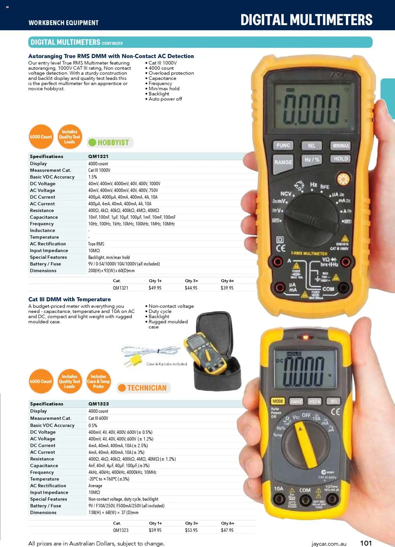 Jaycar Engineering & Scientific Catalogue 2025/2026  - page 101- valid from 09/07/2025