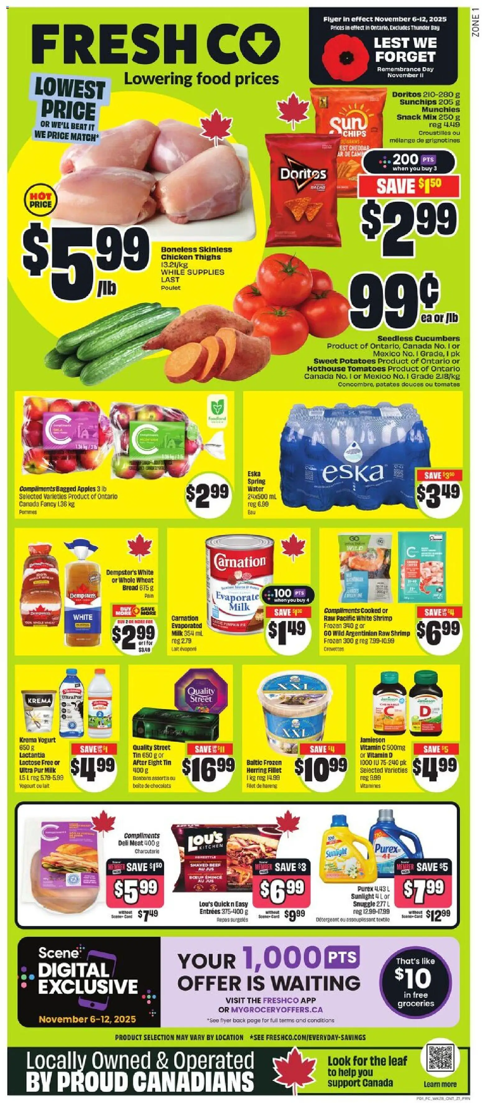 FreshCo weekly flyer / circulaire - page 1- valid from Nov 6, 2025