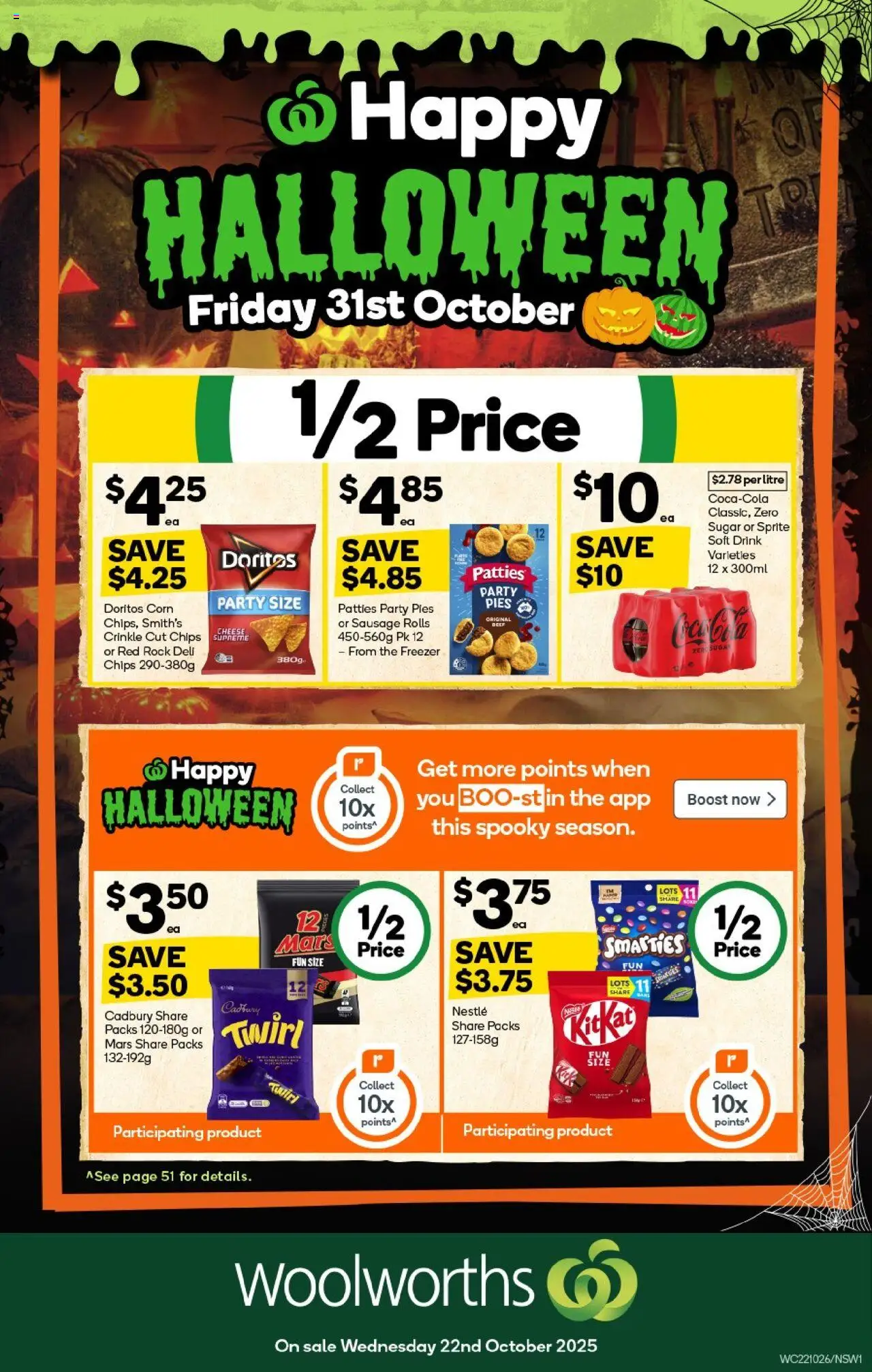 Weekly catalogue Woolworths NSW 20/10 - page 1- valid from 22/10/2025