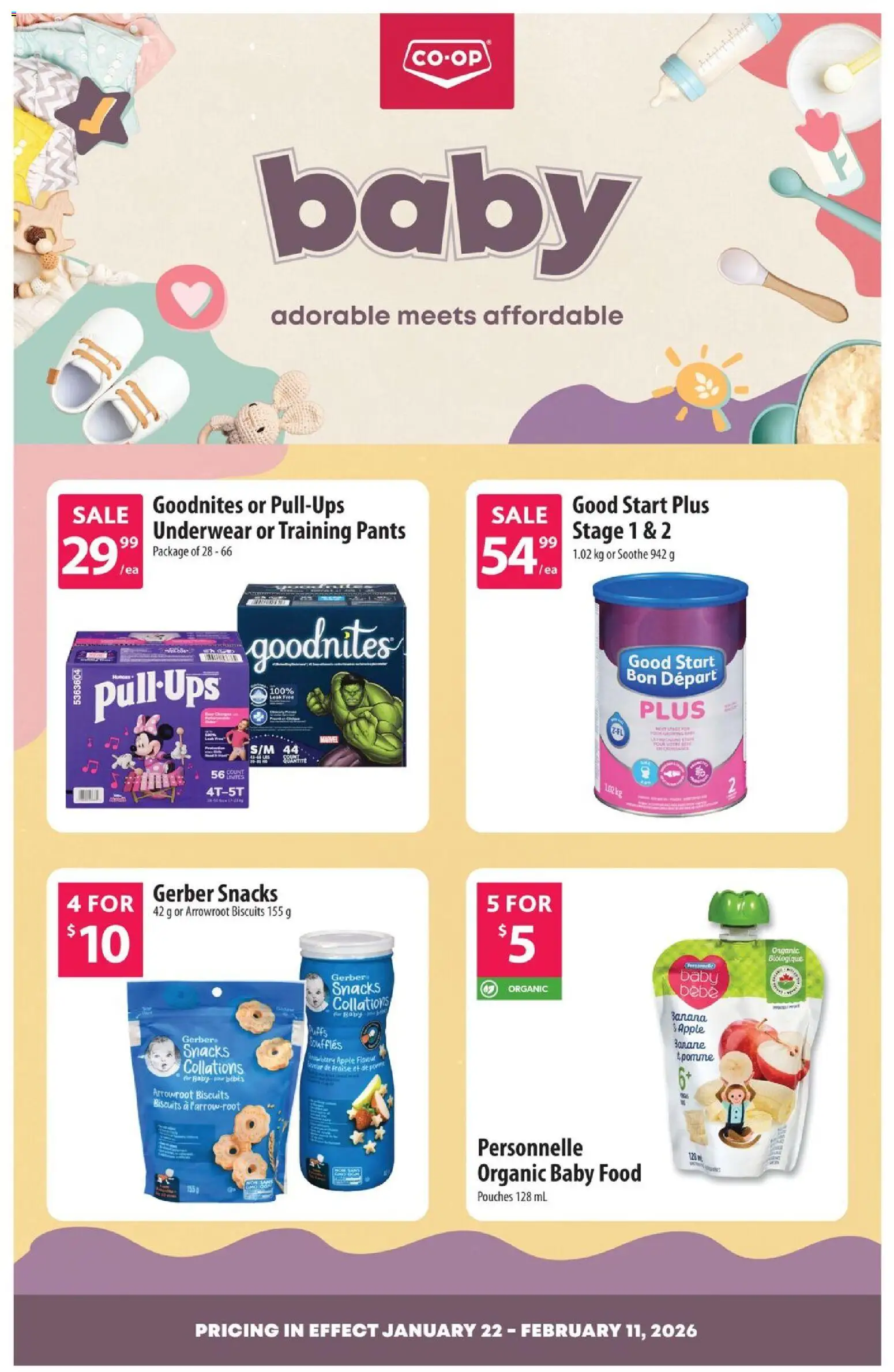 Co-op Food - Baby flyer - page 1- valid from Jan 22, 2026