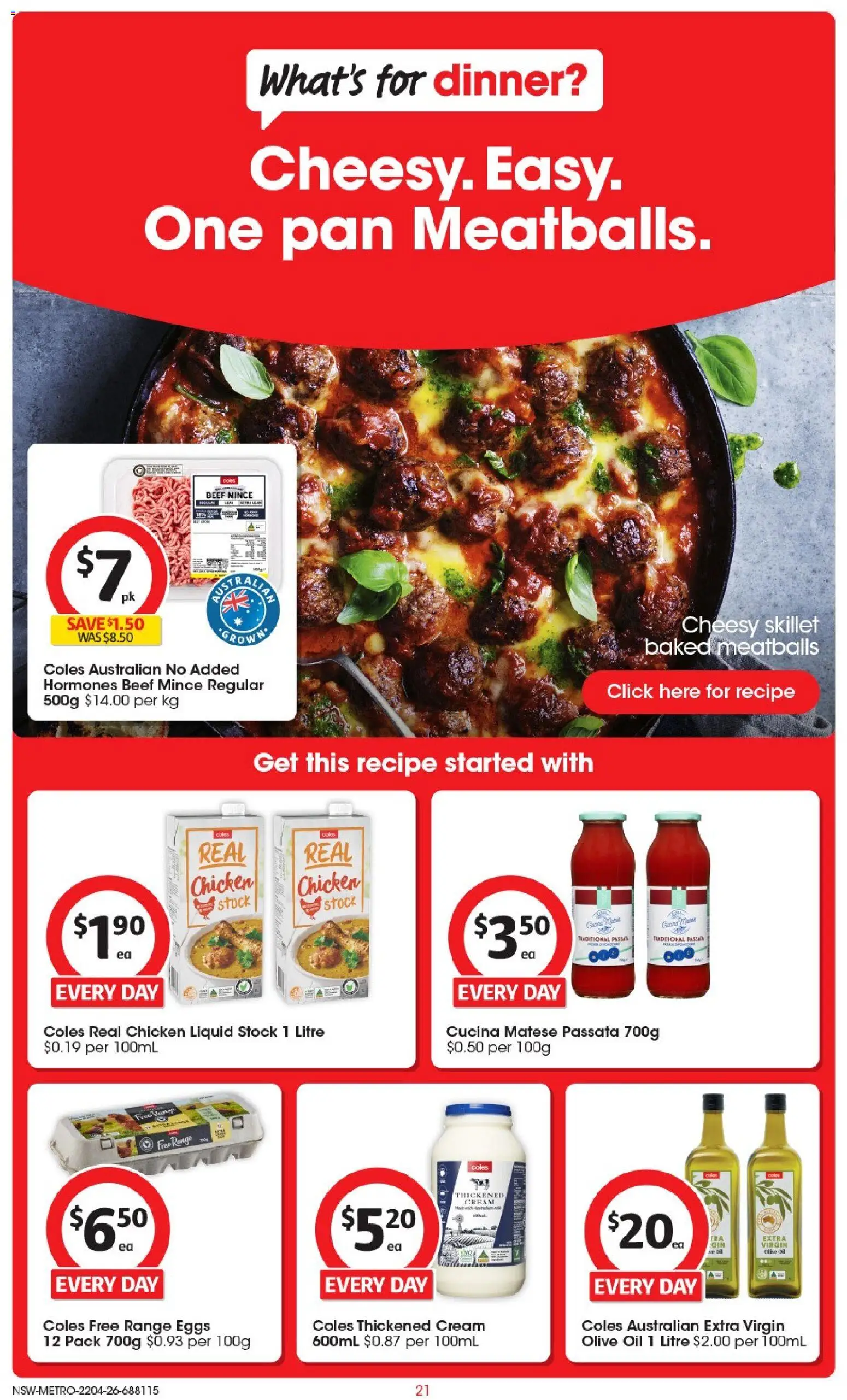 Coles catalogue  - page 21- valid from 22/04/2026