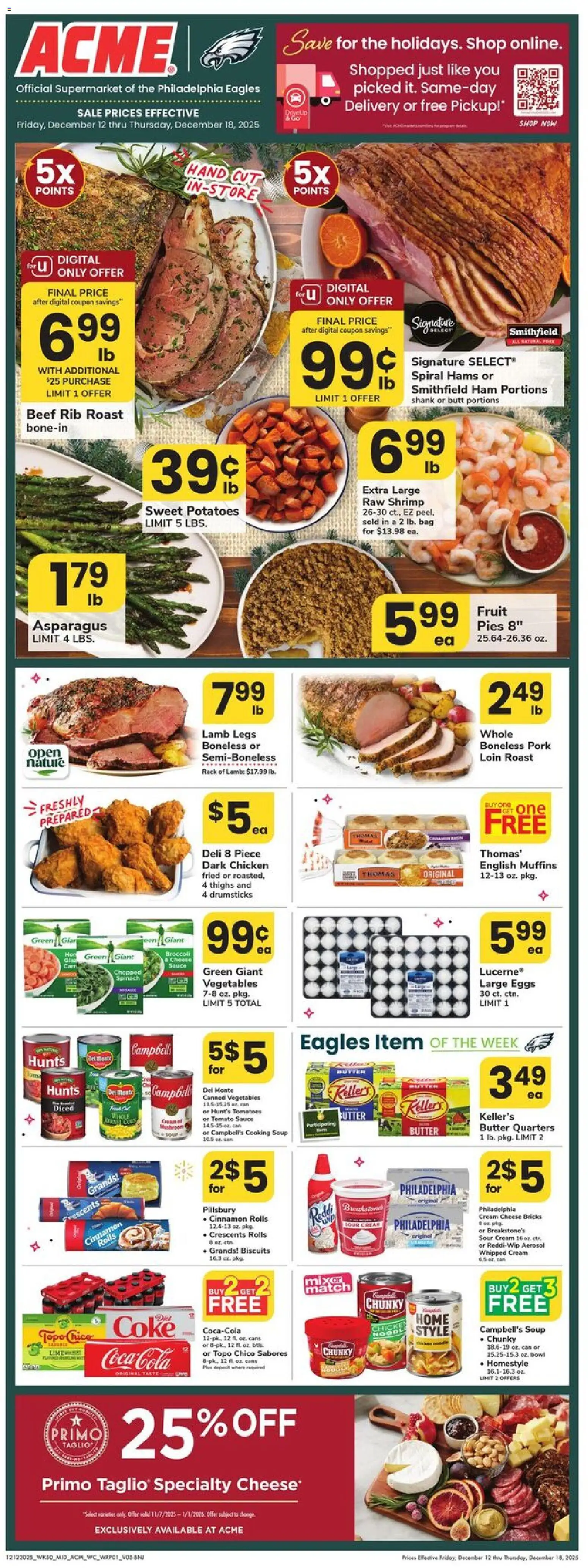 Acme Weekly Ad - NJ - page 1- valid from 12/12/2025