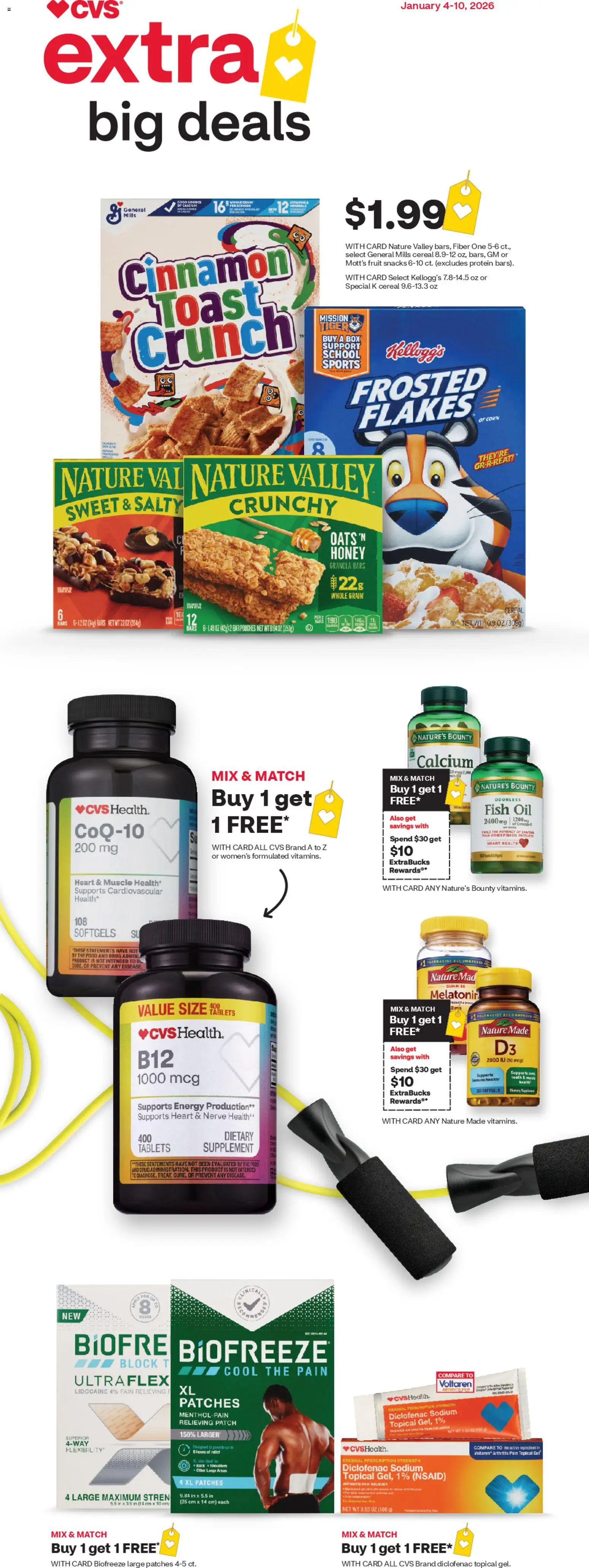 CVS Pharmacy Weekly Ad - WA - page 1- valid from 01/04/2026