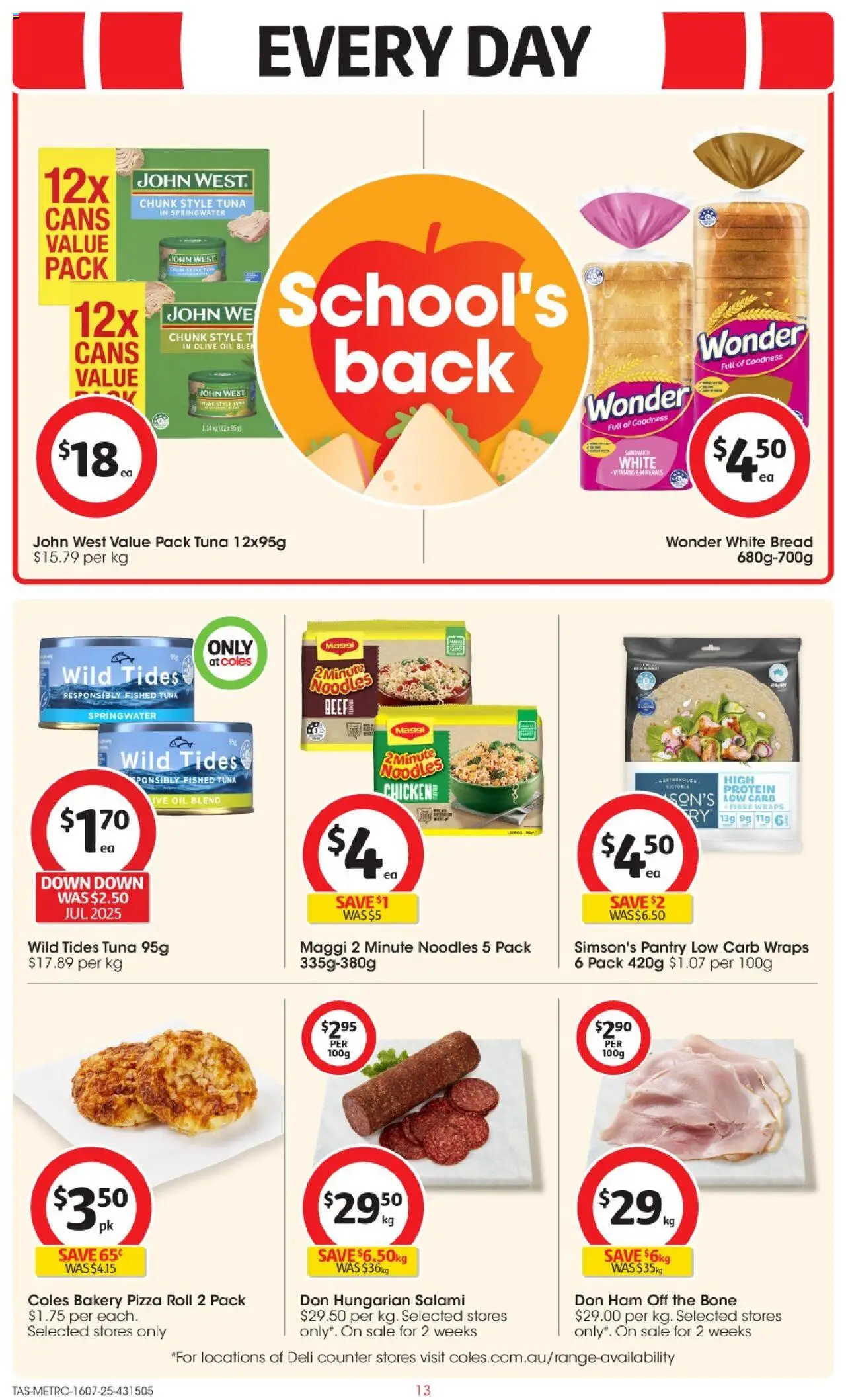 Coles Catalogue TAS - page 13- valid from 16/07/2025