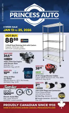 Preview Princess Auto - 2 Week Sale! valid from Jan 13, 2026