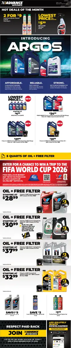 Preview Advance Auto Parts Weekly Ad valid from 03/29/2026