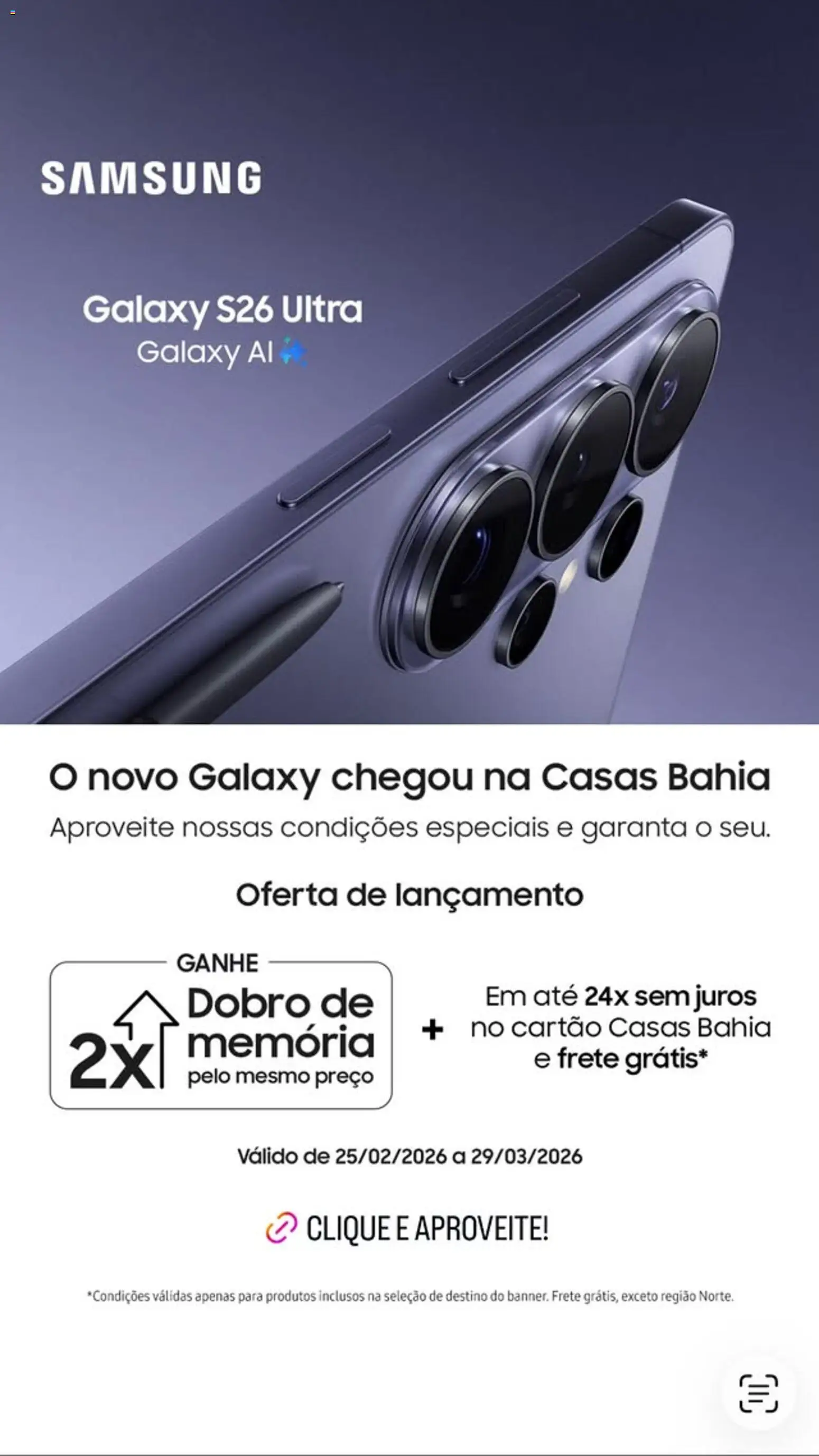 Casas Bahia ofertas - página 1- válido a partir de 05/03/2026
