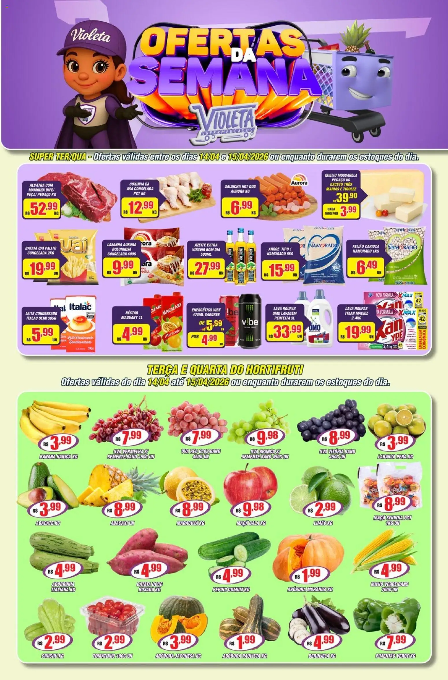 Violeta Supermercados - Ofertas da semana - página 1- válido a partir de 14/04/2026
