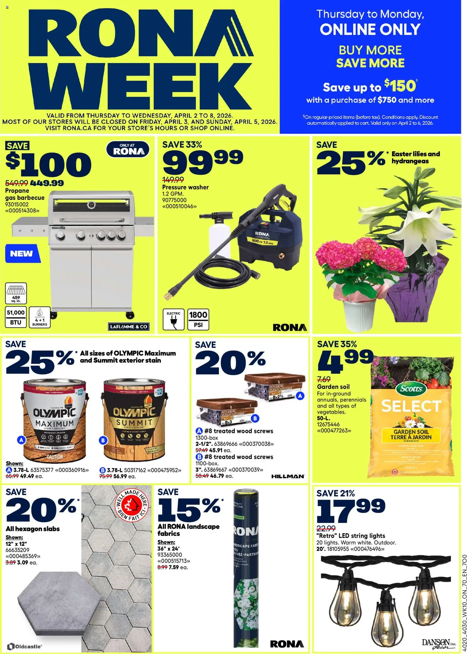 Rona weekly flyer - page 1- valid from Apr 2, 2026