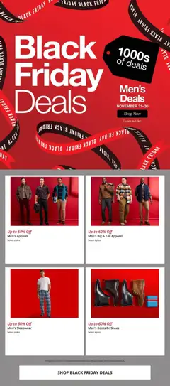 Preview JCPenney Black Friday Men´s Deals valid from 11/21/2025