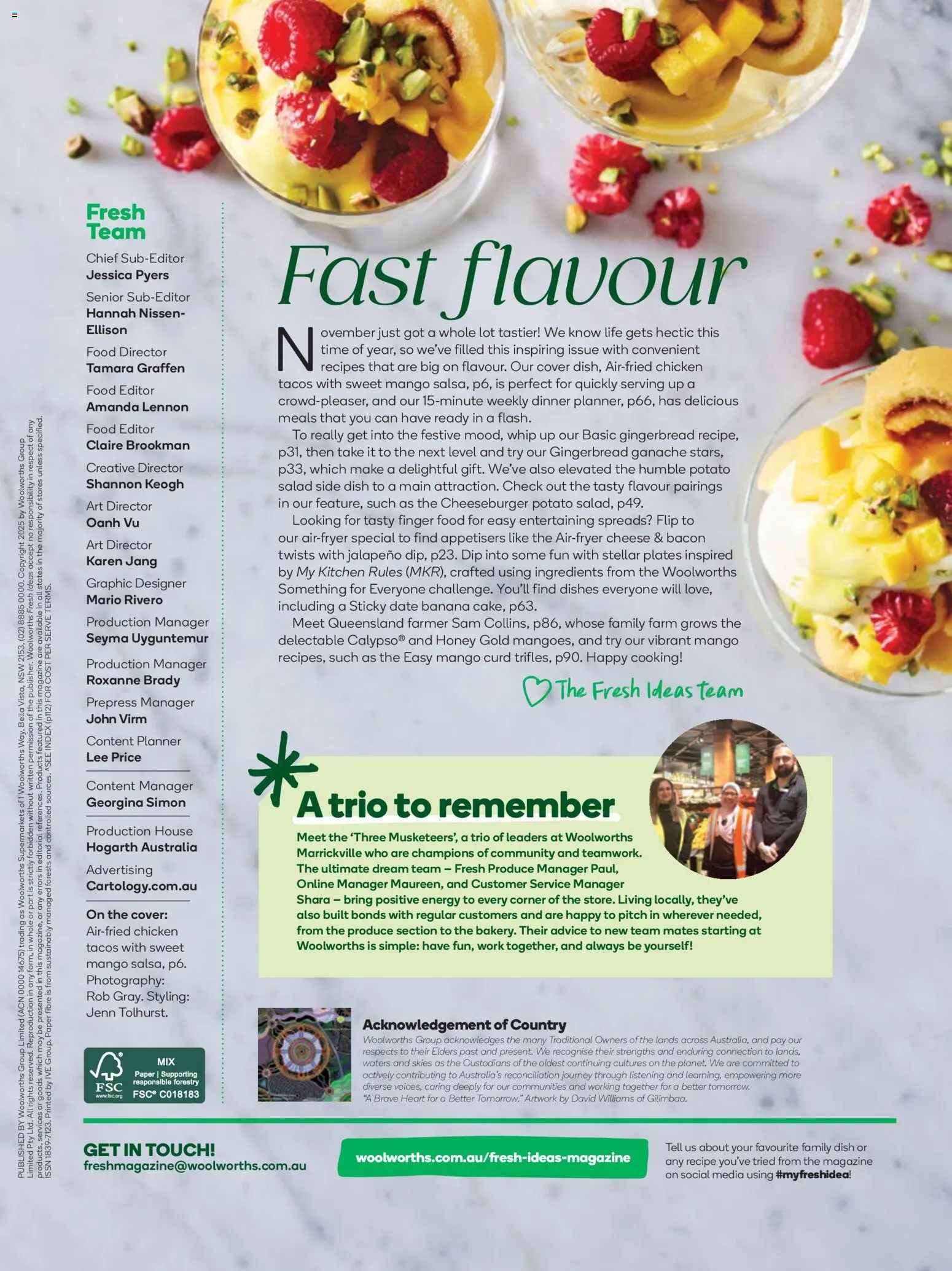 Woolworths Fresh Ideas Magazine - page 3- valid from 01/11/2025