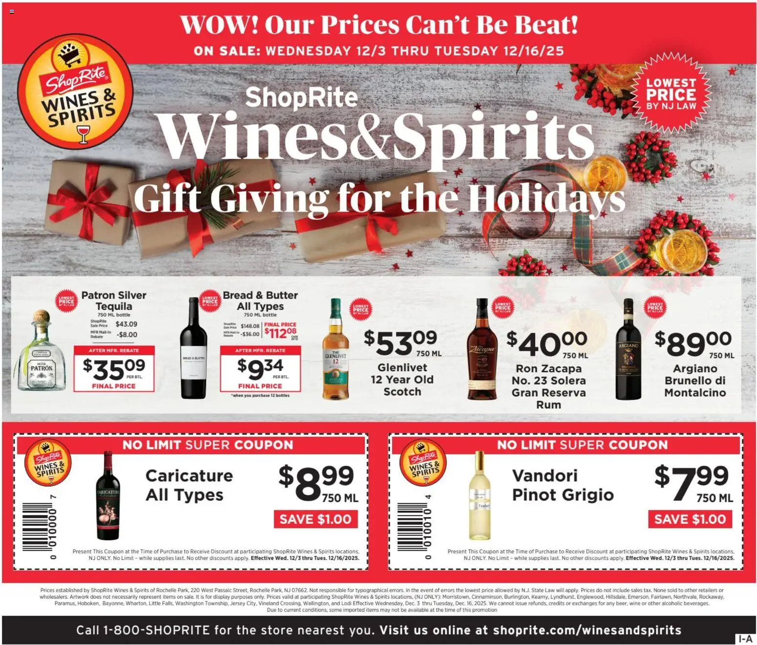 ShopRite Wine & Spirits - page 1- valid from 12/03/2025