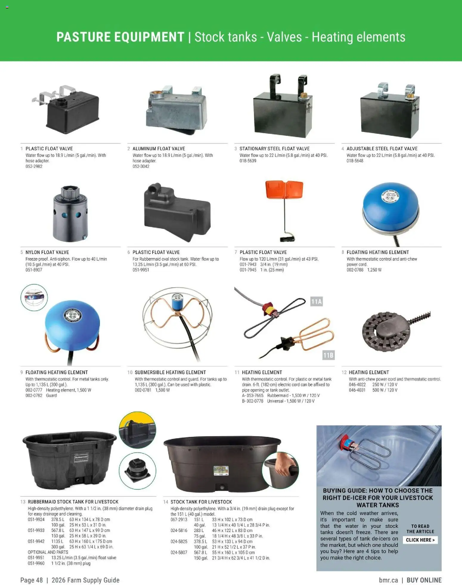 BMR - Agrizone - 2026 Farm Supply Guide - page 48- valid from Jan 9, 2026