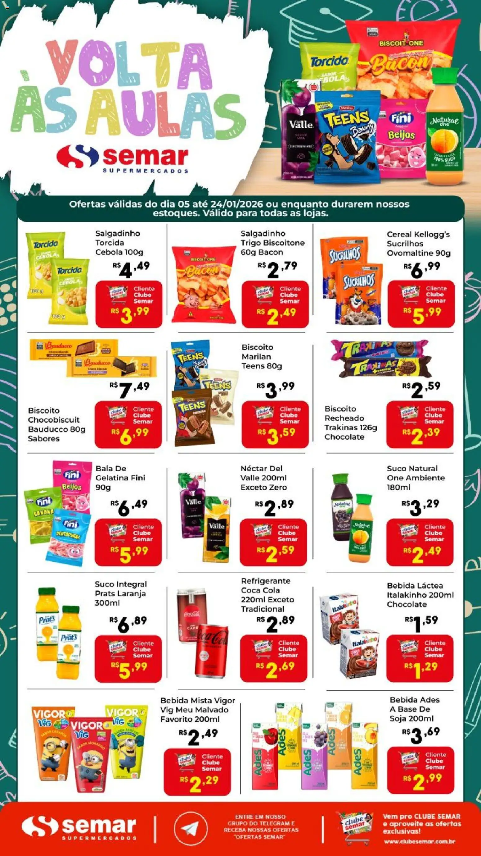 Semar Supermercado - Ofertas Voltas às Aulas - página 1- válido a partir de 05/01/2026
