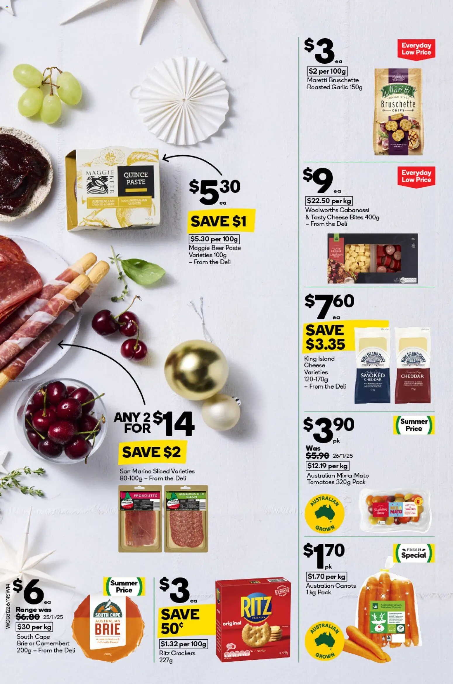 Weekly catalogue Woolworths 03/12 - page 14- valid from 03/12/2025