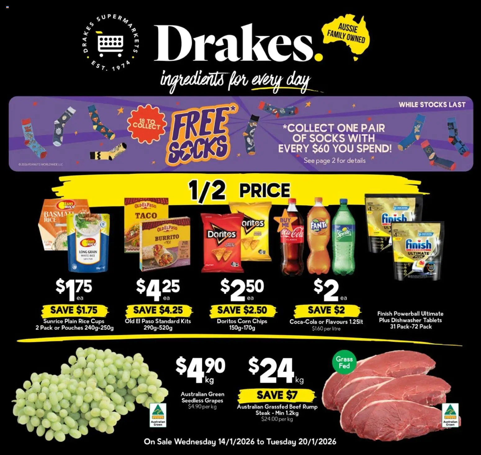 Drakes Catalogue QLD - page 1- valid from 14/01/2026