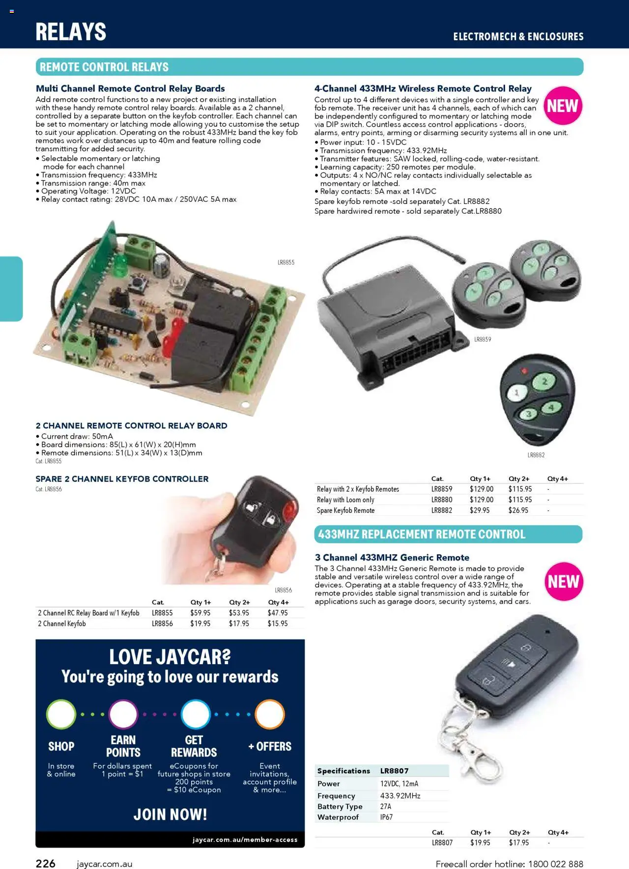 Jaycar Engineering & Scientific Catalogue 2025/2026  - page 226- valid from 09/07/2025