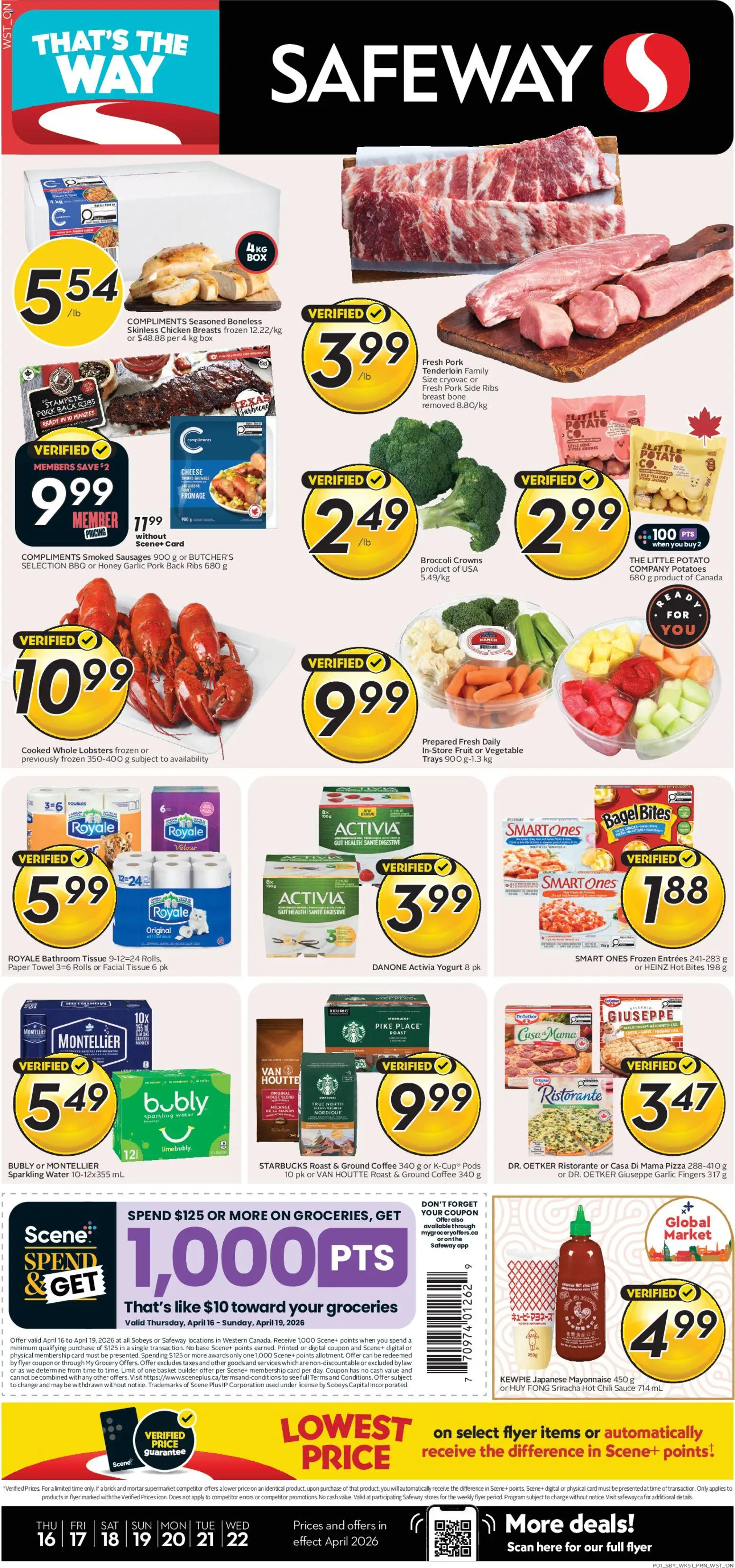Safeway weekly flyer / circulaire - page 1- valid from Apr 16, 2026