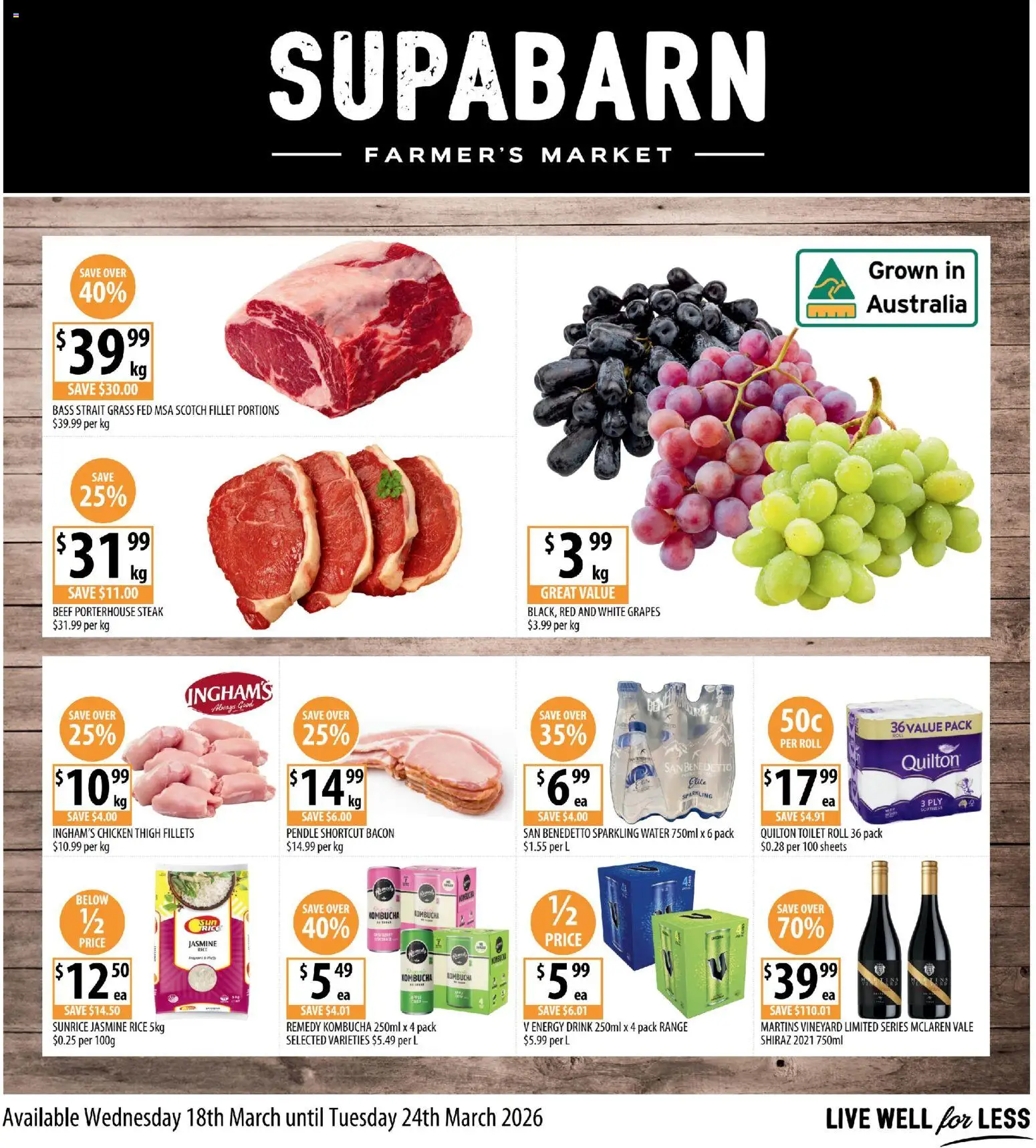 Supabarn catalogue  - page 1- valid from 18/03/2026