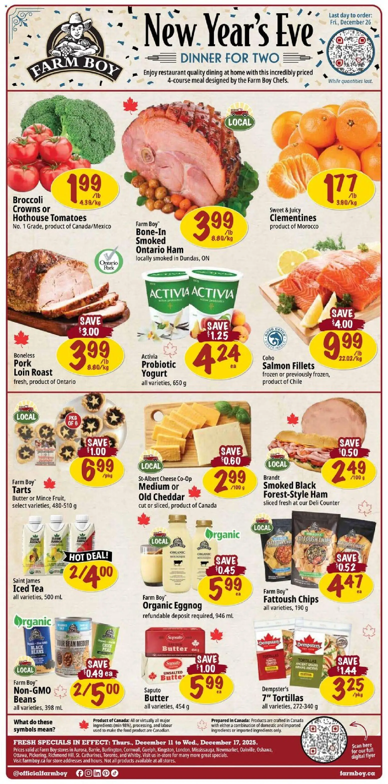 Farm Boy weekly flyer / circulaire - page 1- valid from Dec 11, 2025