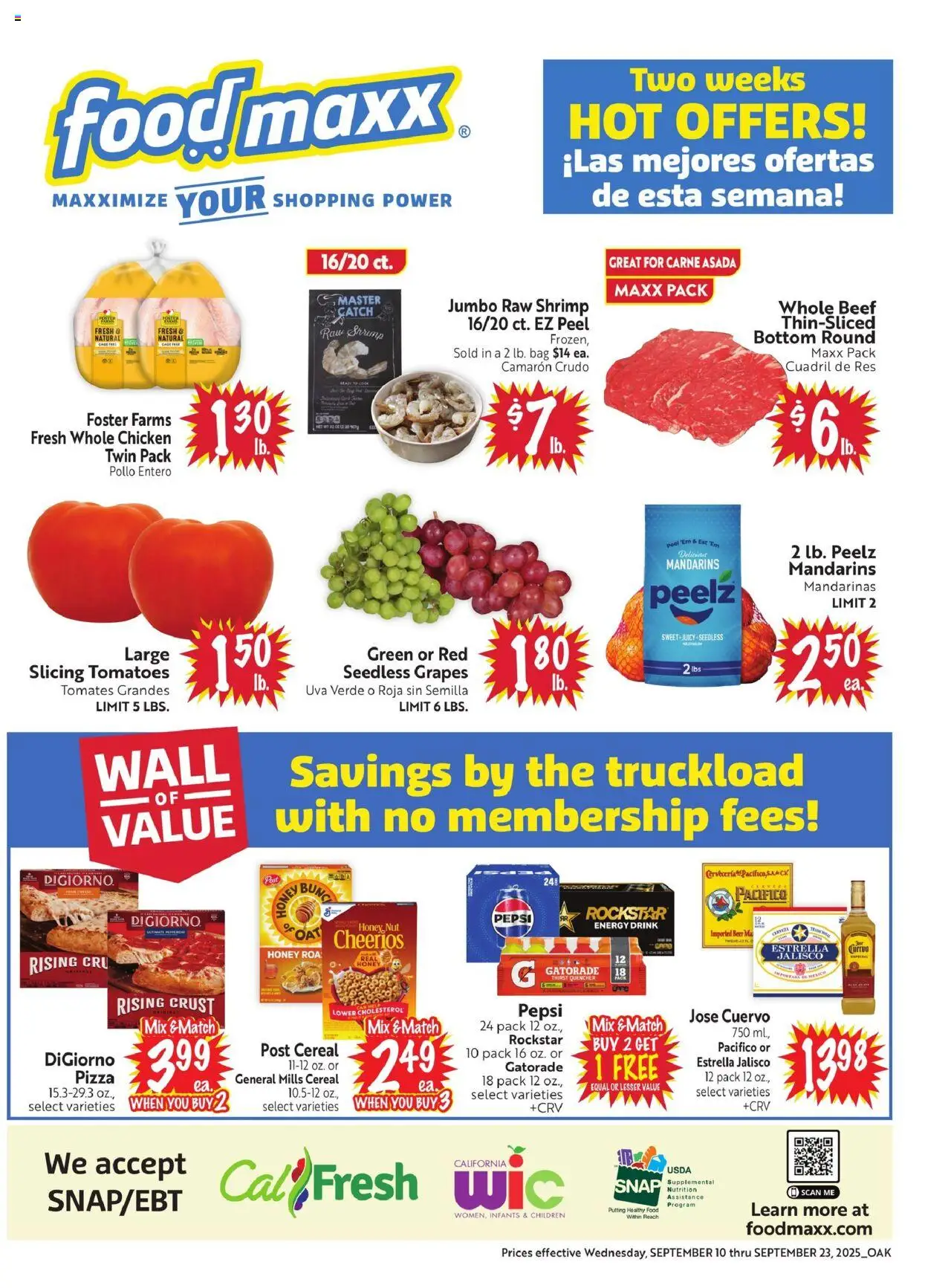 FoodMaxx Weekly Ad - page 1- valid from 09/10/2025