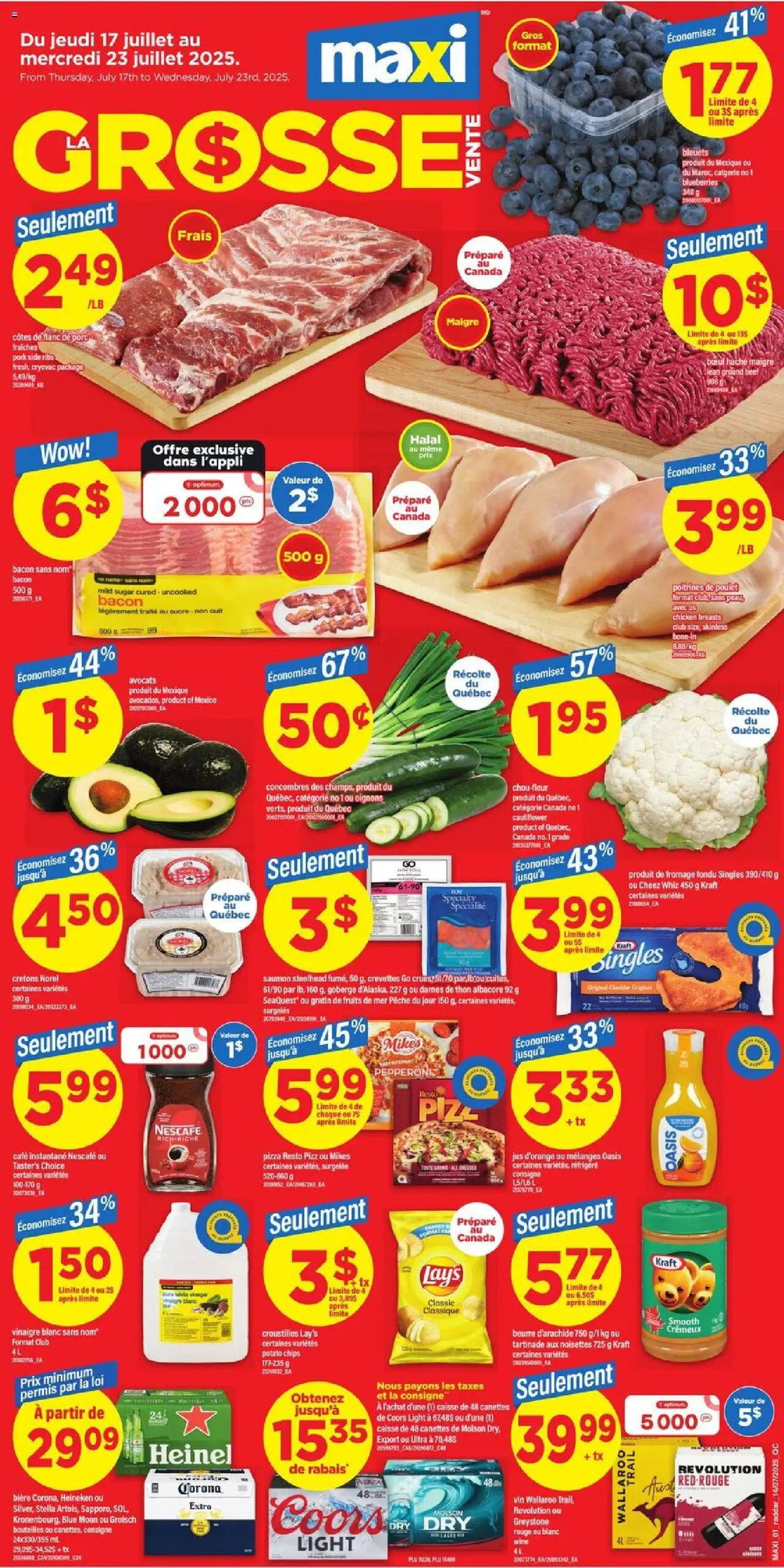 Maxi weekly flyer / circulaire - page 1- valid from Jul 17, 2025