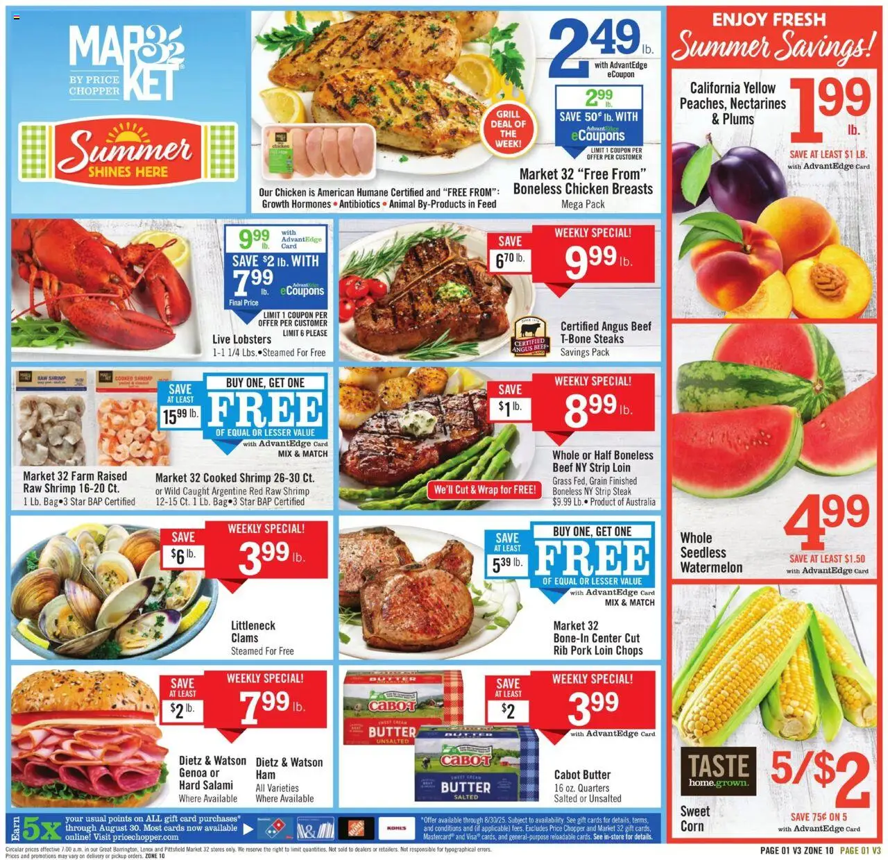 Price Chopper Weekly Ad - page 1- valid from 08/24/2025