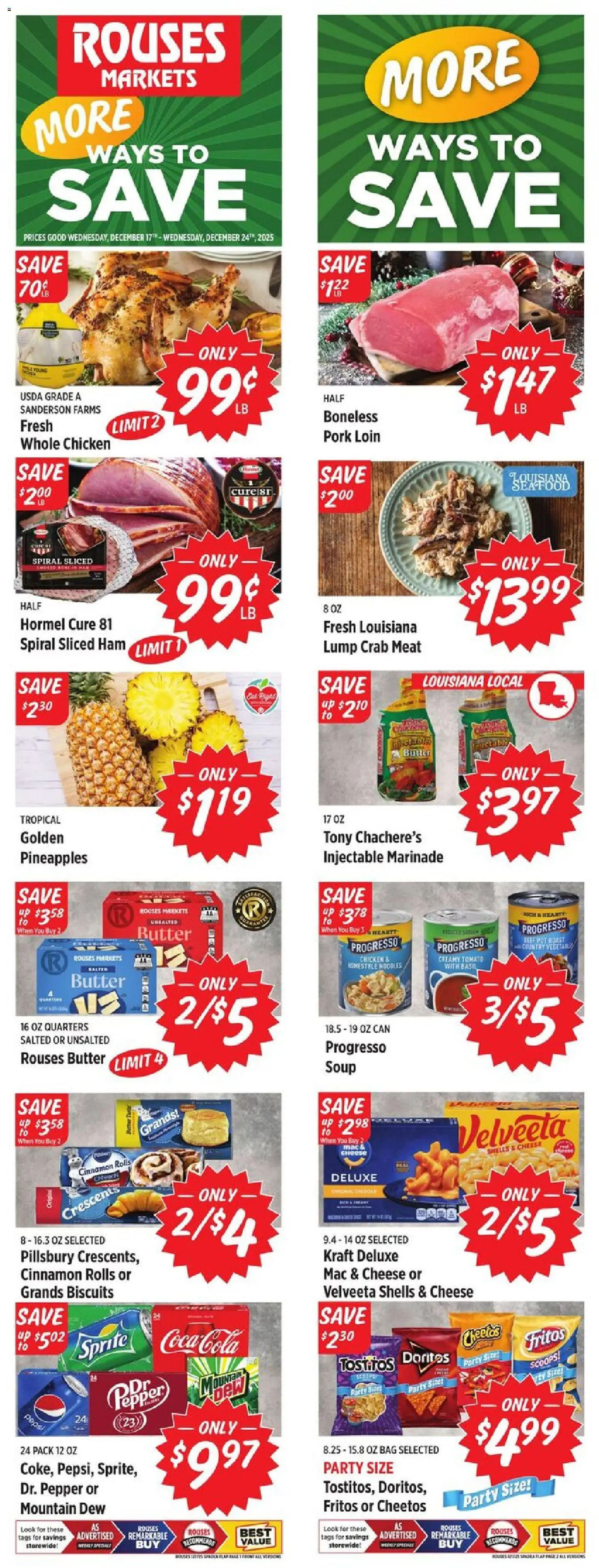 Rouses Weekly Ad - page 1- valid from 12/17/2025