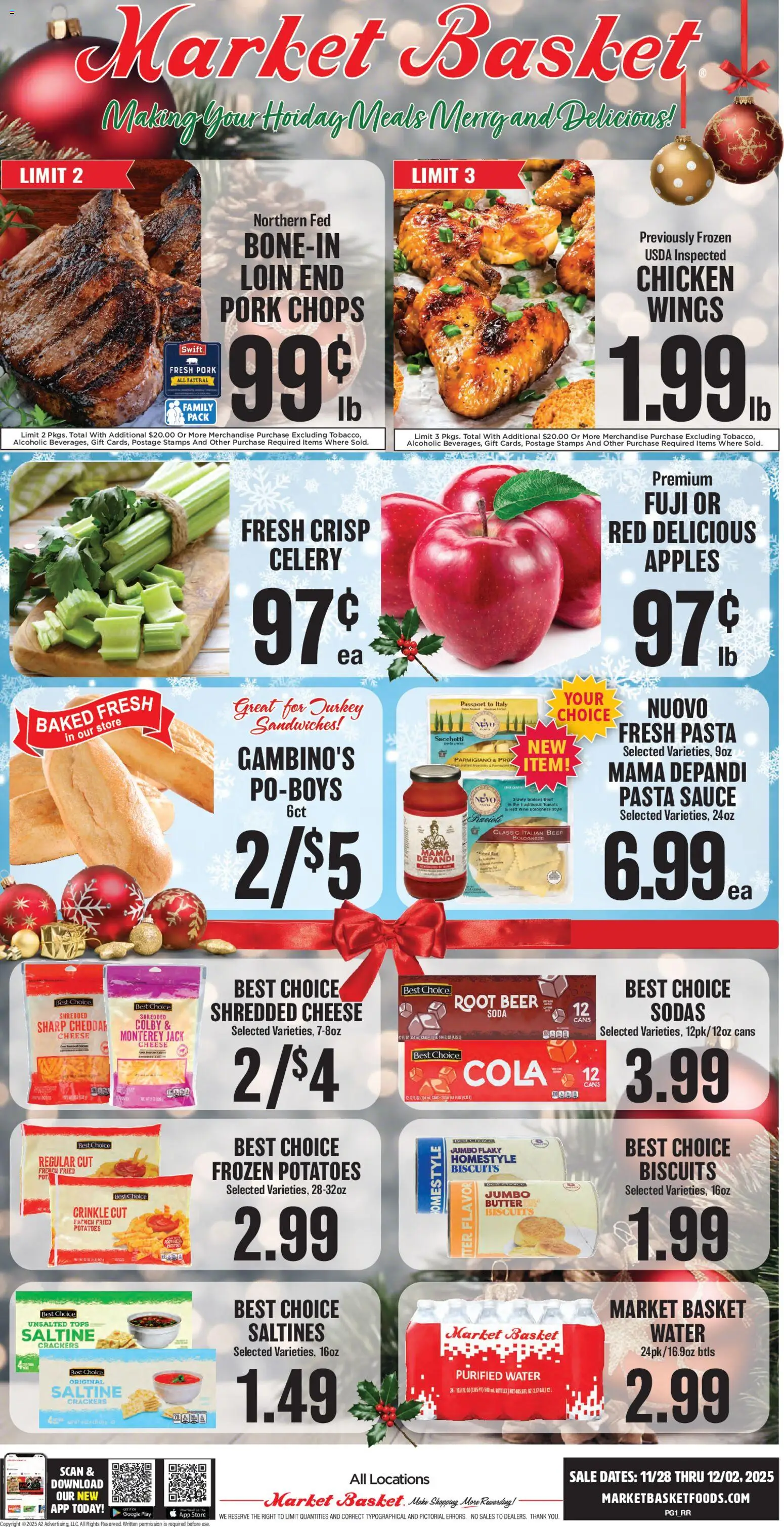 Market Basket Weekly Ad - page 1- valid from 11/28/2025