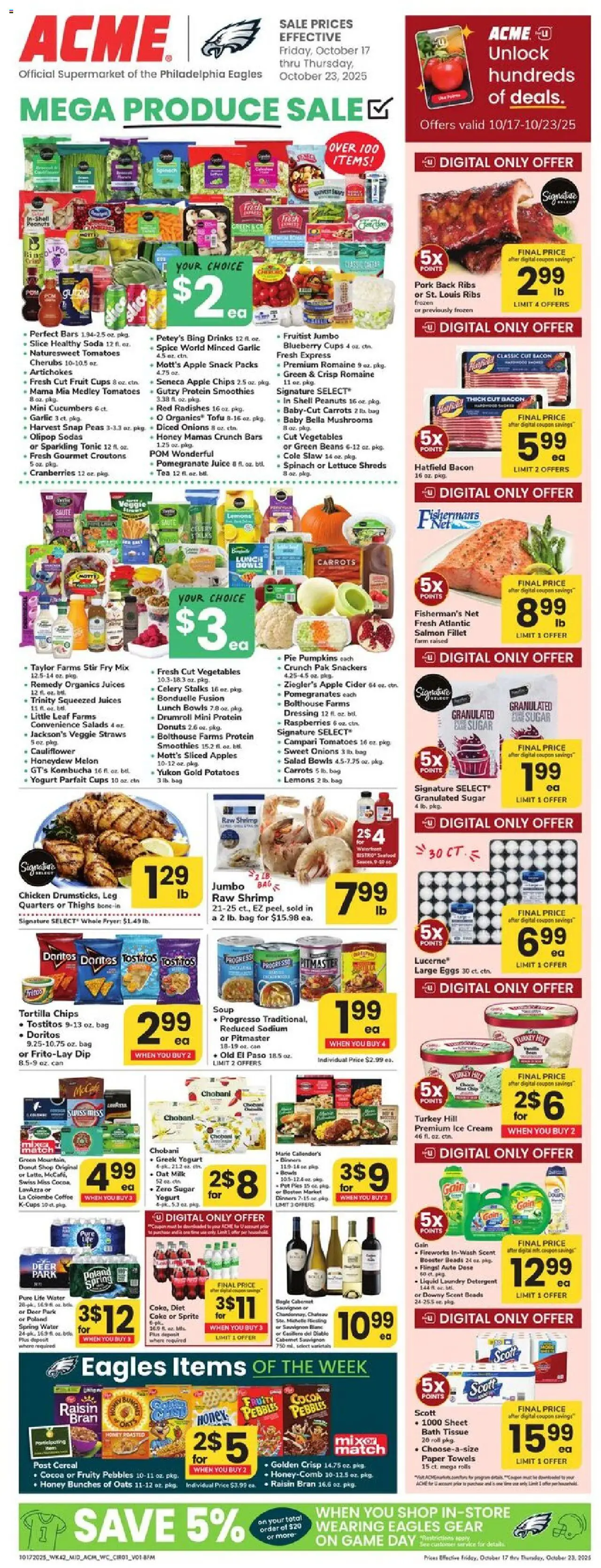 Acme Weekly Ad - PA - page 1- valid from 10/17/2025