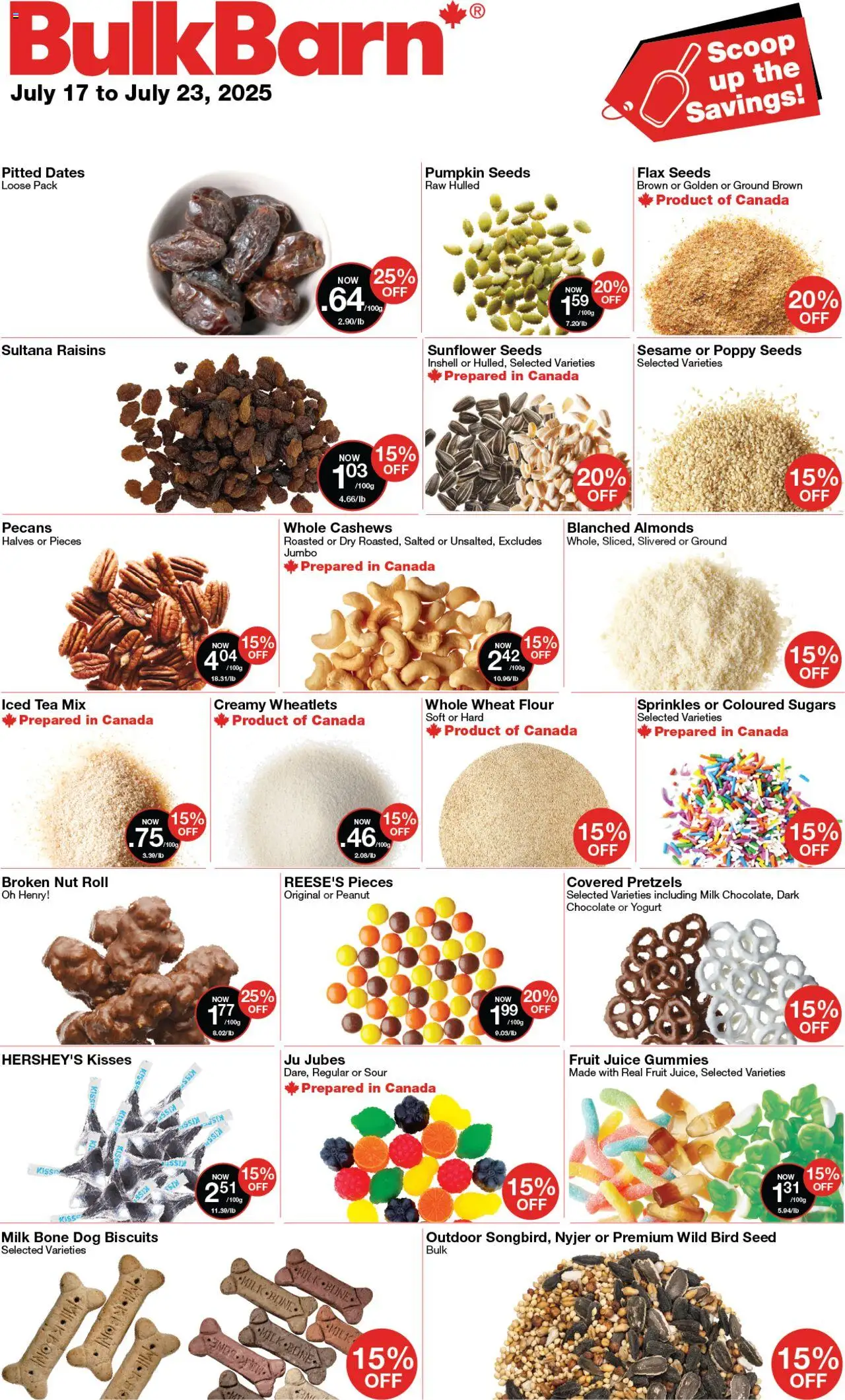 Bulk Barn weekly flyer / circulaire - page 1- valid from Jul 17, 2025