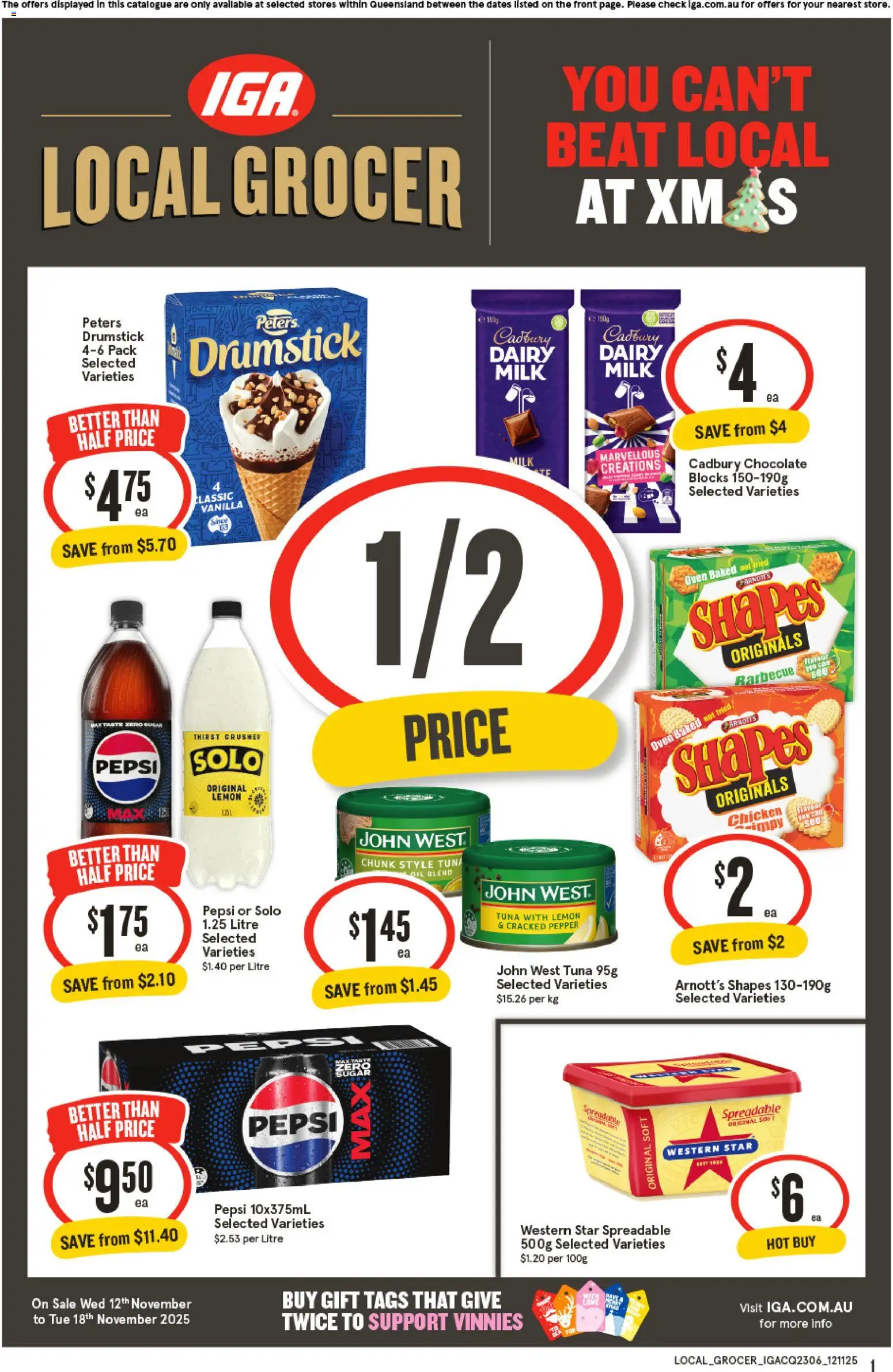 IGA Local Grocer QLD - page 1- valid from 12/11/2025