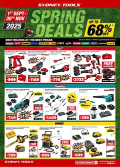 Sydney Tools catalogue preview - valid from 01/09/2025