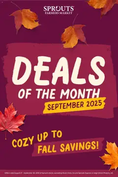 Preview Sprouts Monthly Ad valid from 08/27/2025