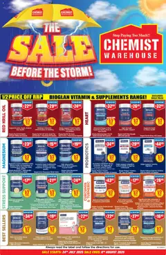 Chemist Warehouse catalogue preview - valid from 24/07/2025