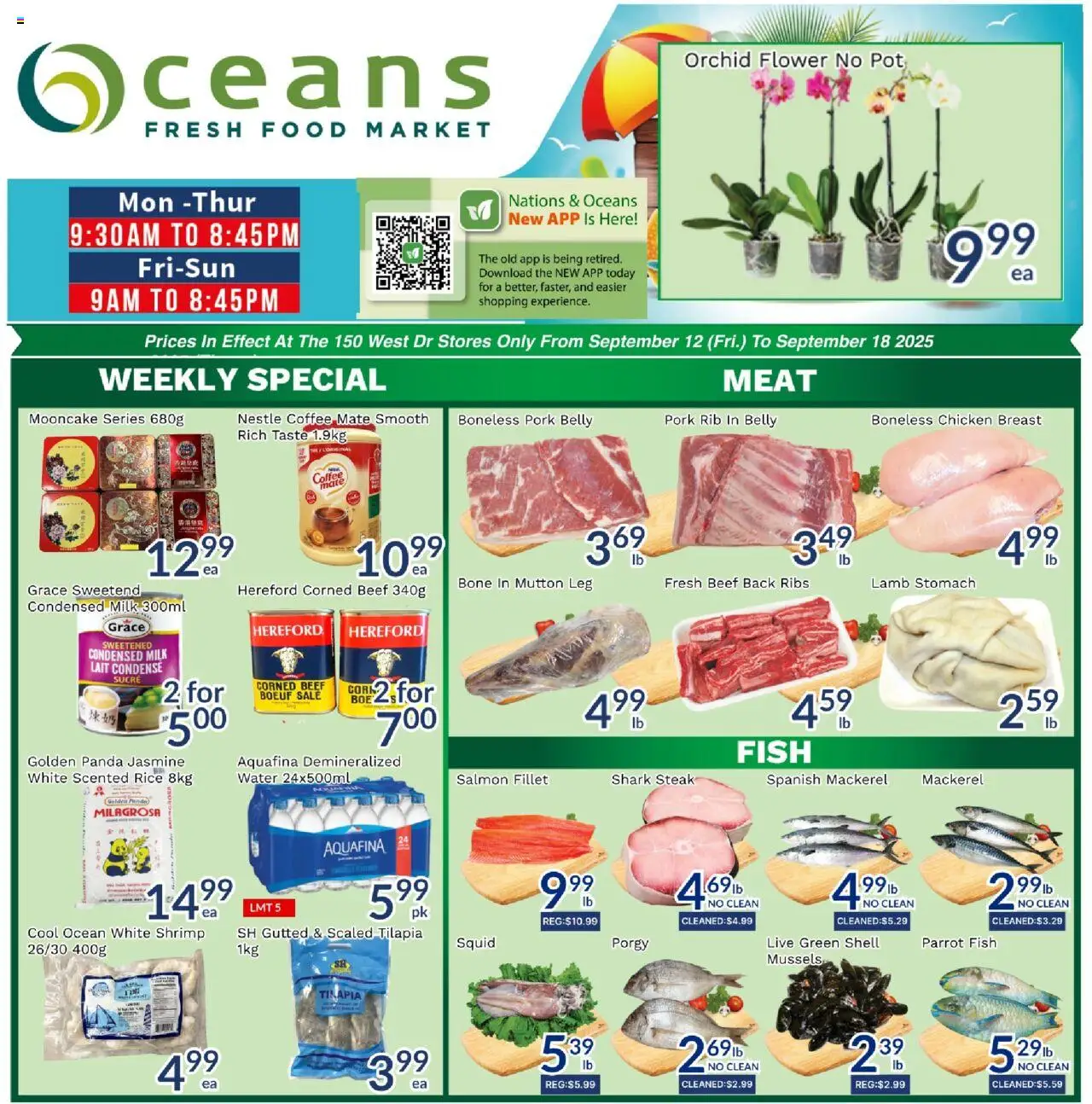 Oceans weekly flyer / circulaire - page 1- valid from Sep 12, 2025